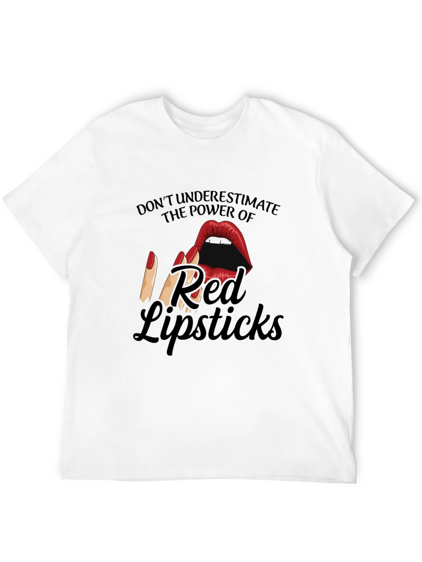 Red Lipstick Power T-Shirt - Bold Graphic Tee