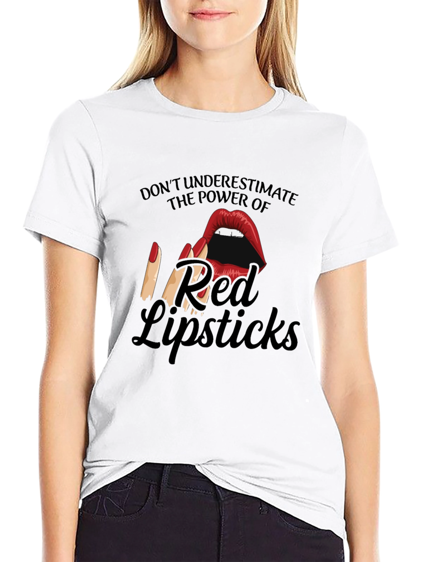 Red Lipstick Power T-Shirt - Bold Graphic Tee
