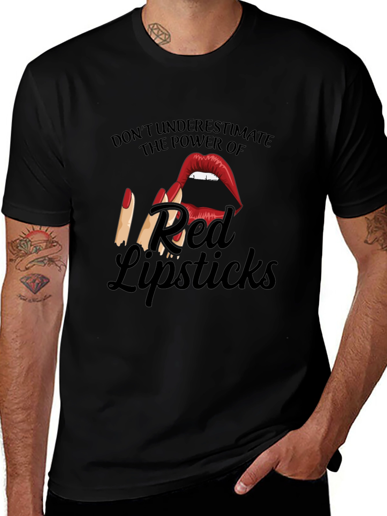 Red Lipstick Power T-Shirt - Bold Graphic Tee