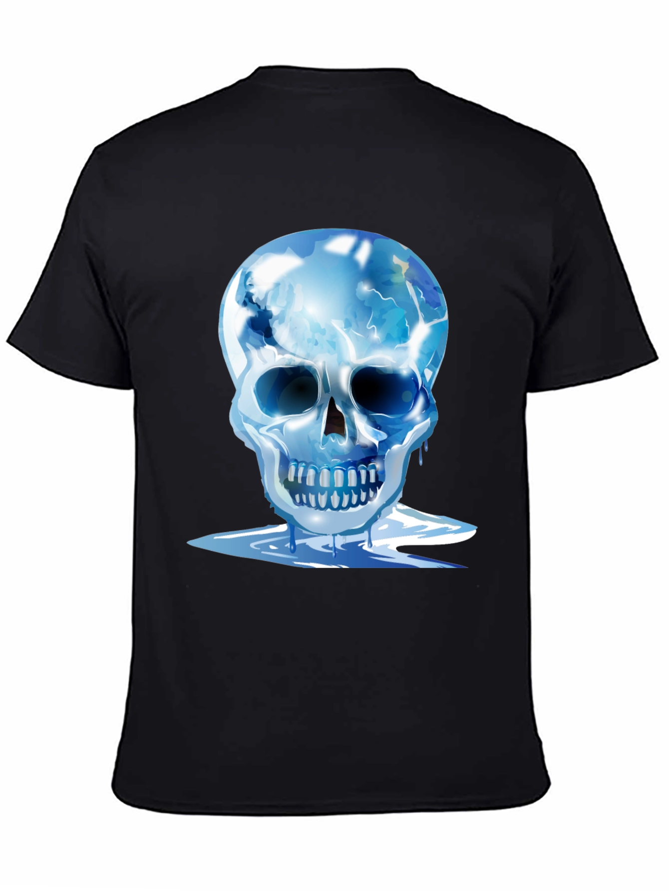 Icy Skull Graphic Tee - Mens Black T-Shirt