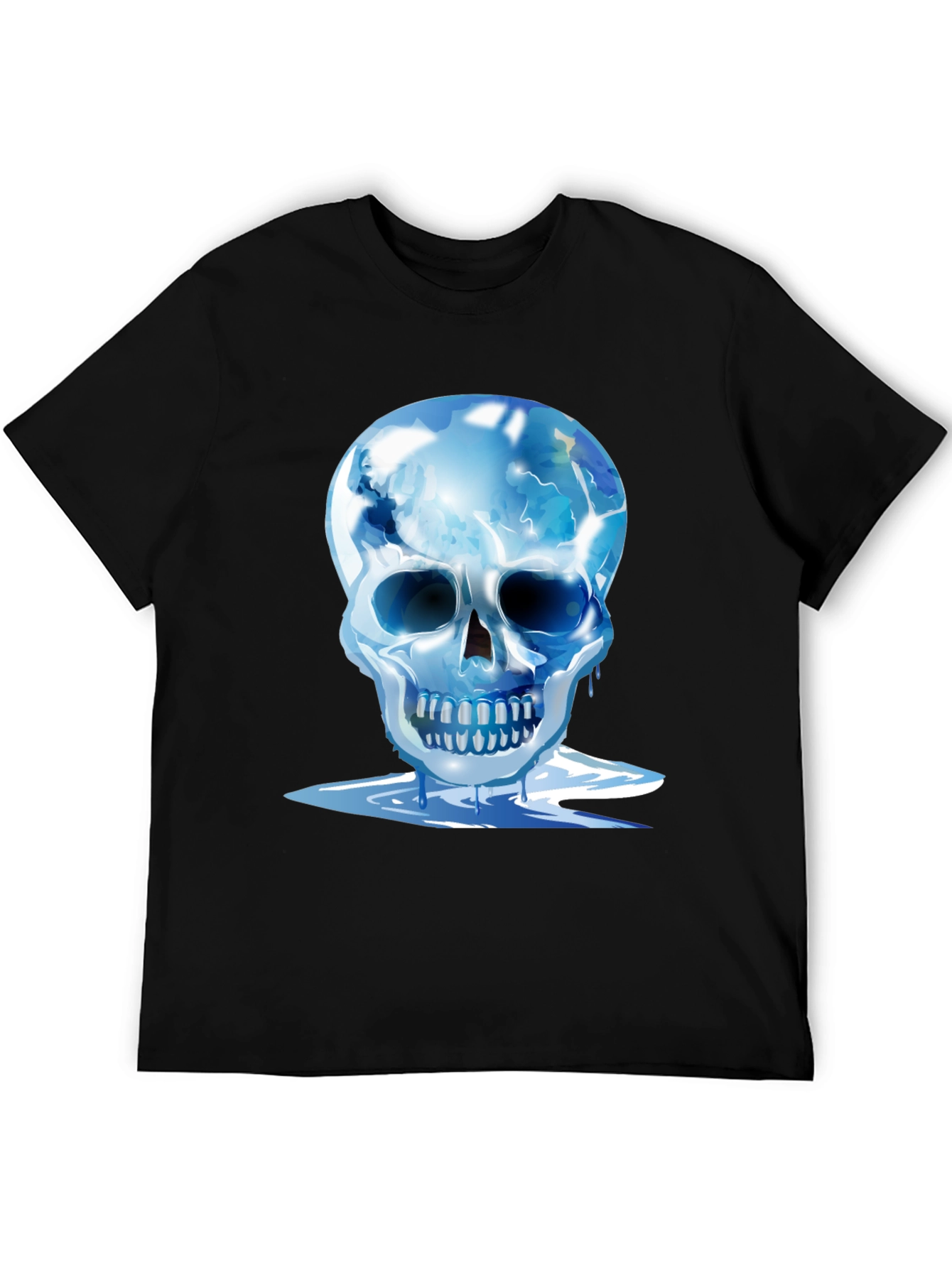 Icy Skull Graphic Tee - Mens Black T-Shirt