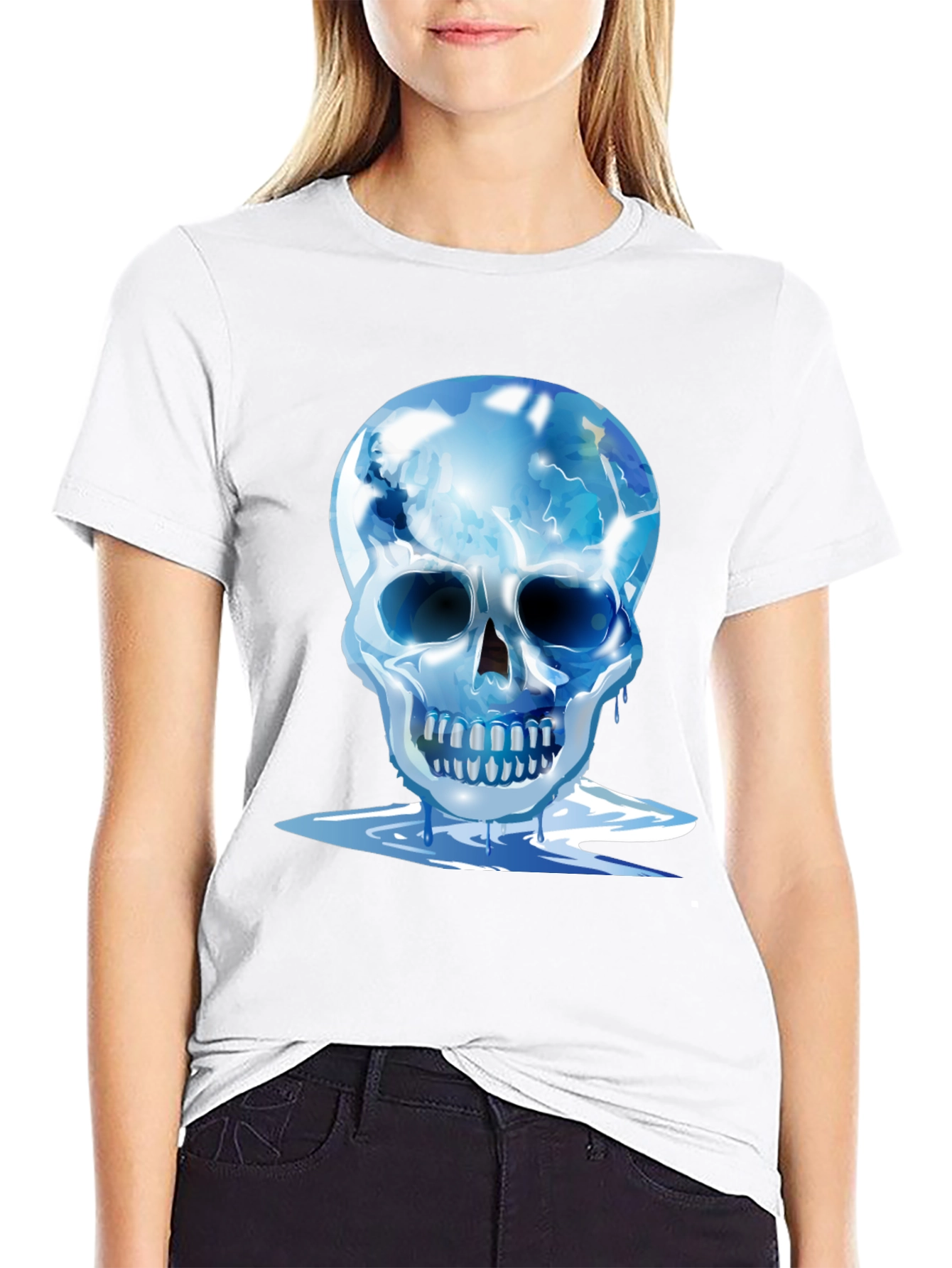Icy Skull Graphic Tee - Mens Black T-Shirt