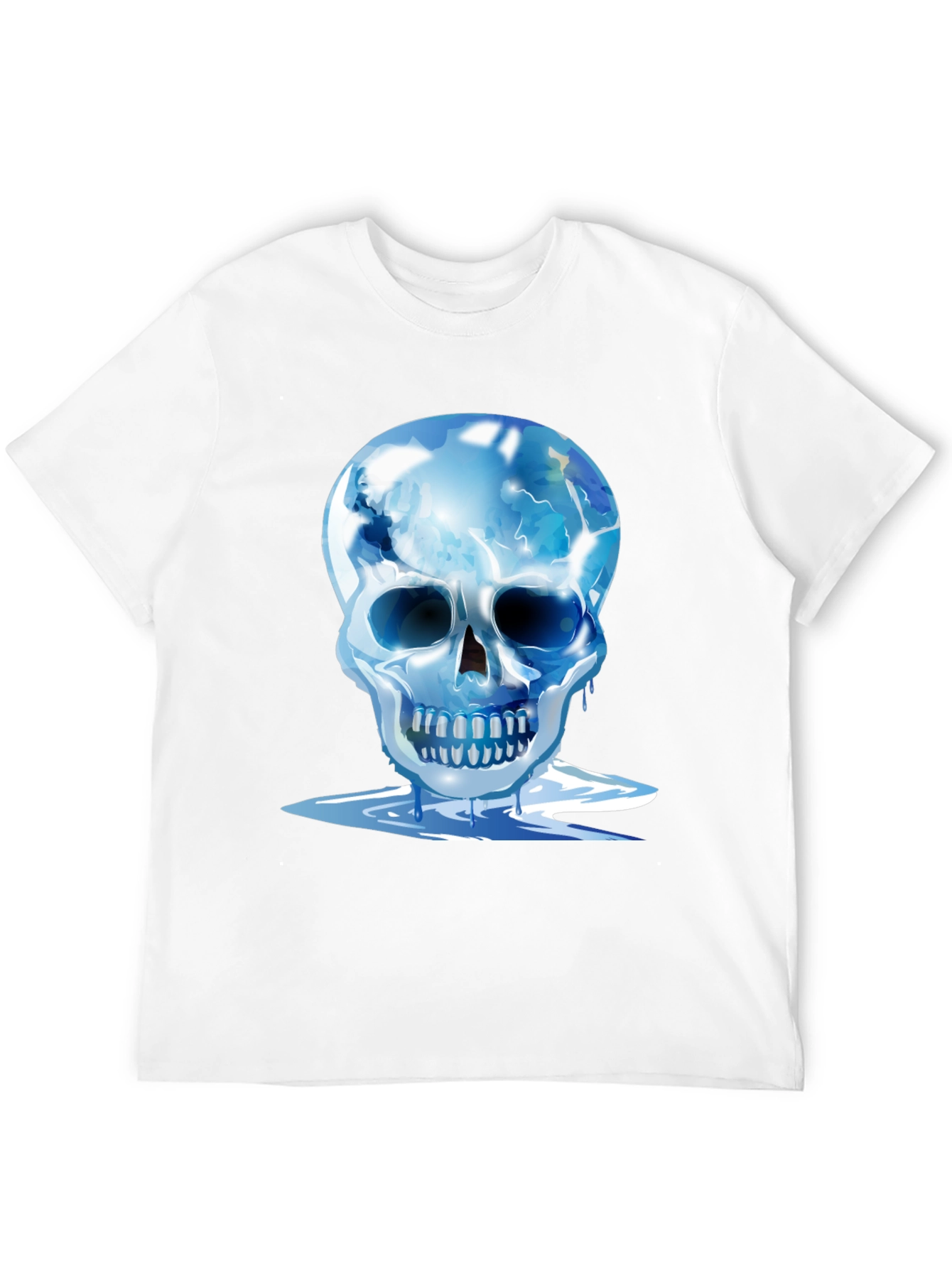 Icy Skull Graphic Tee - Mens Black T-Shirt