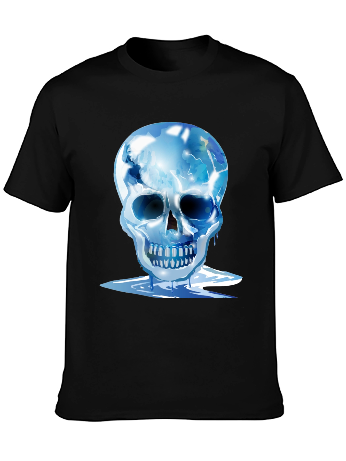 Icy Skull Graphic Tee - Mens Black T-Shirt