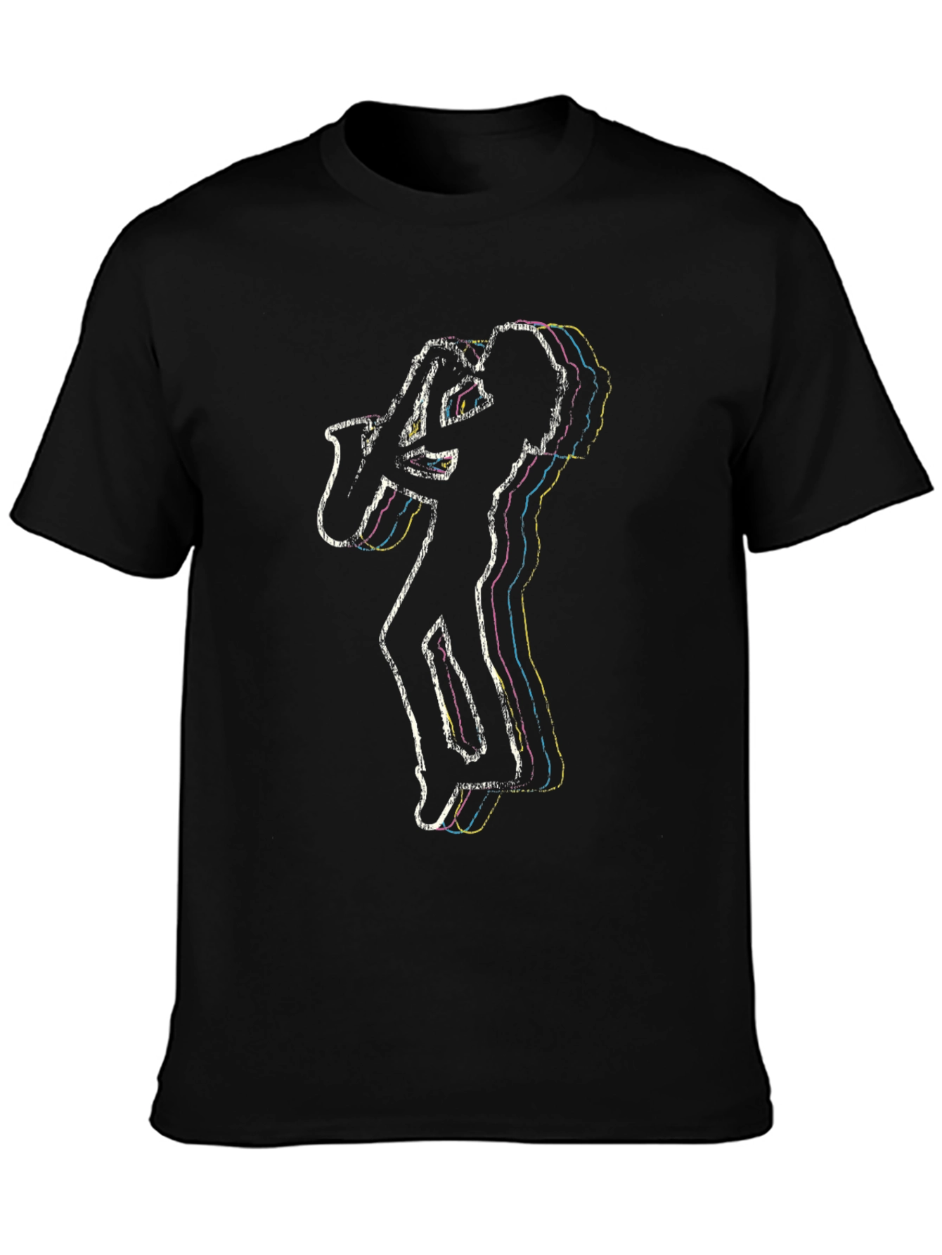 Saxophone Player Graphic Tee - Classic Black