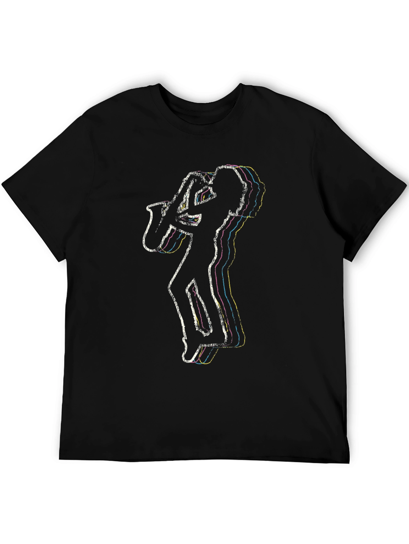 Saxophone Player Graphic Tee - Classic Black