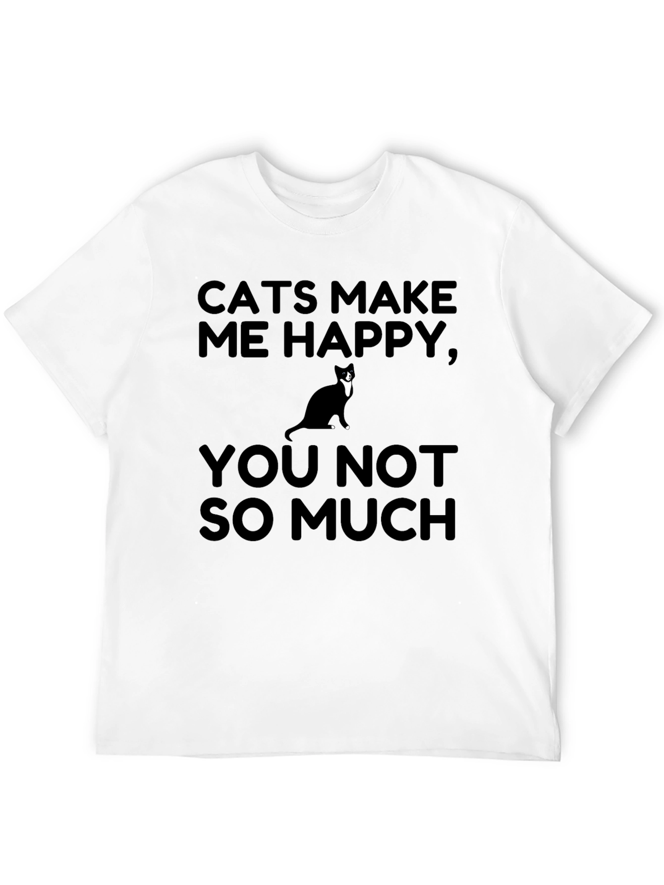 Cats Make Me Happy Graphic T-Shirt