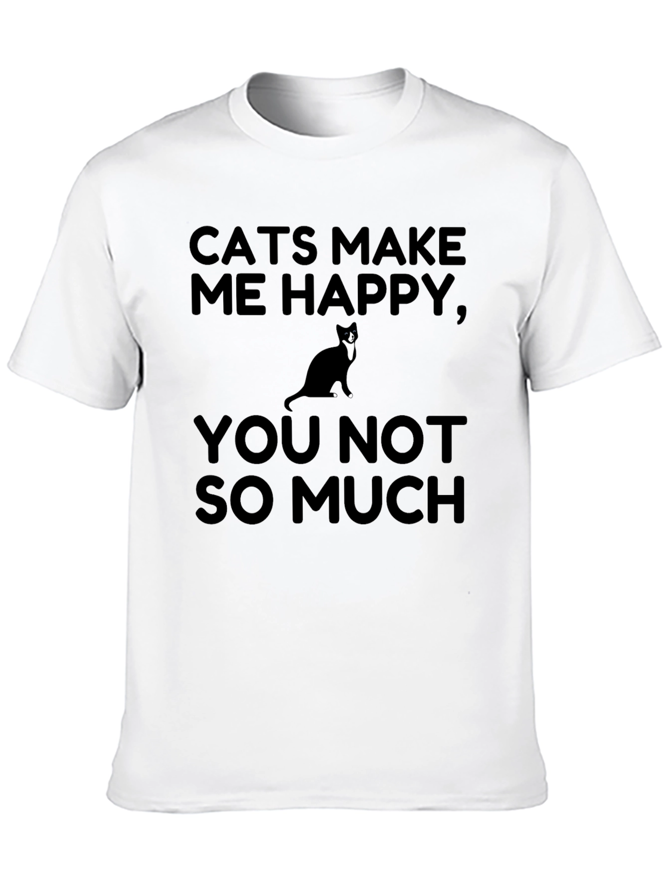 Cats Make Me Happy Graphic T-Shirt