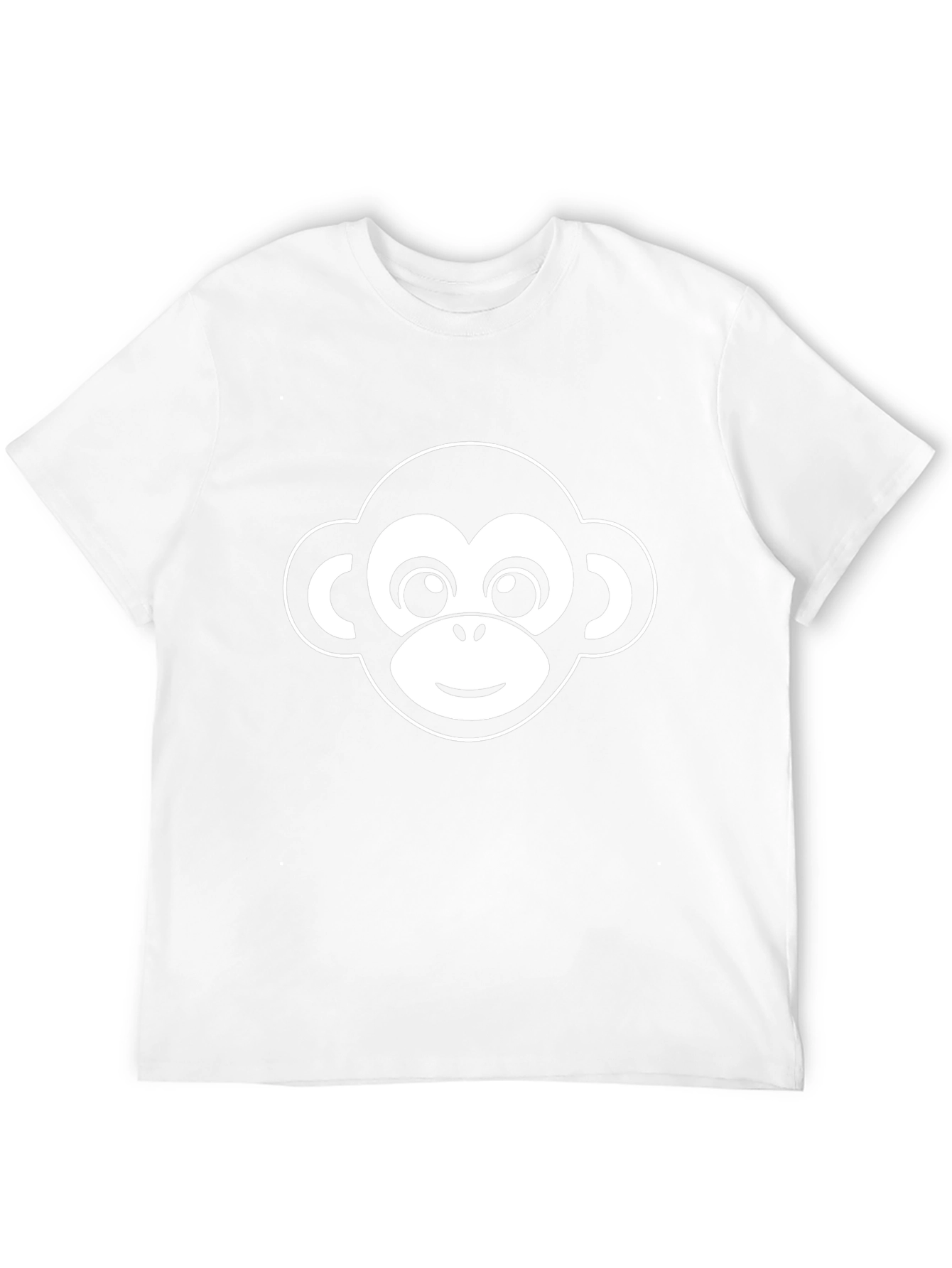 Fun Monkey Face Graphic Tee - Black