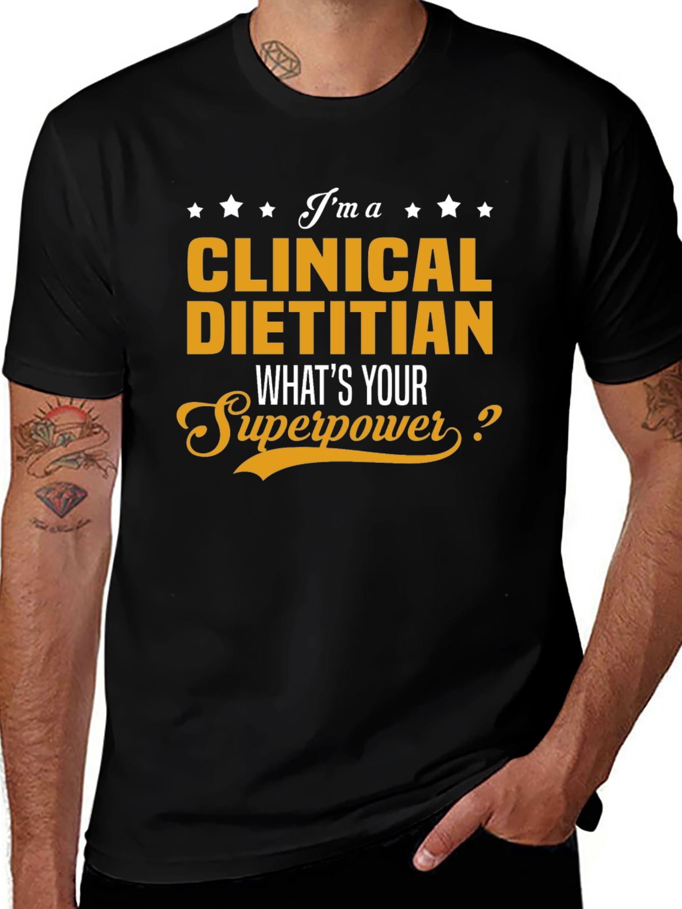 Clinical Dietitian Superpower T-Shirt - Black