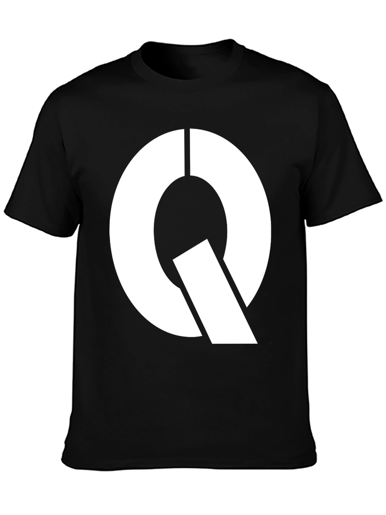 Modern Q Graphic Black T-Shirt