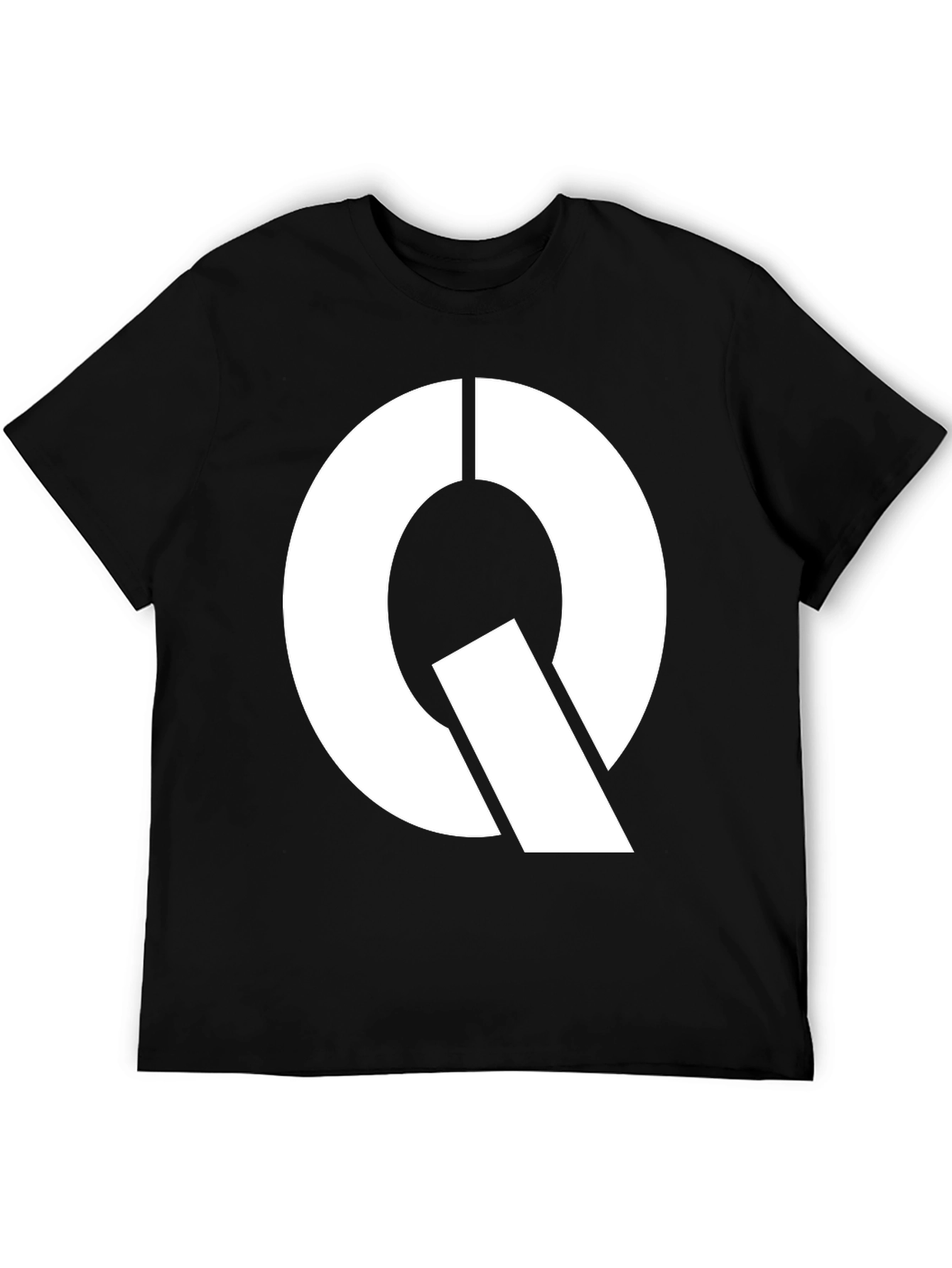 Modern Q Graphic Black T-Shirt