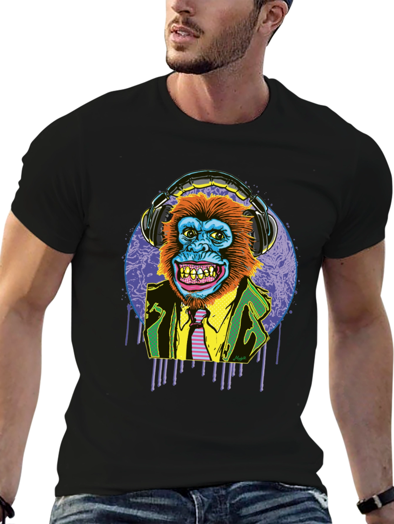 Funky Monkey Graphic T-Shirt - DJ Ape Design