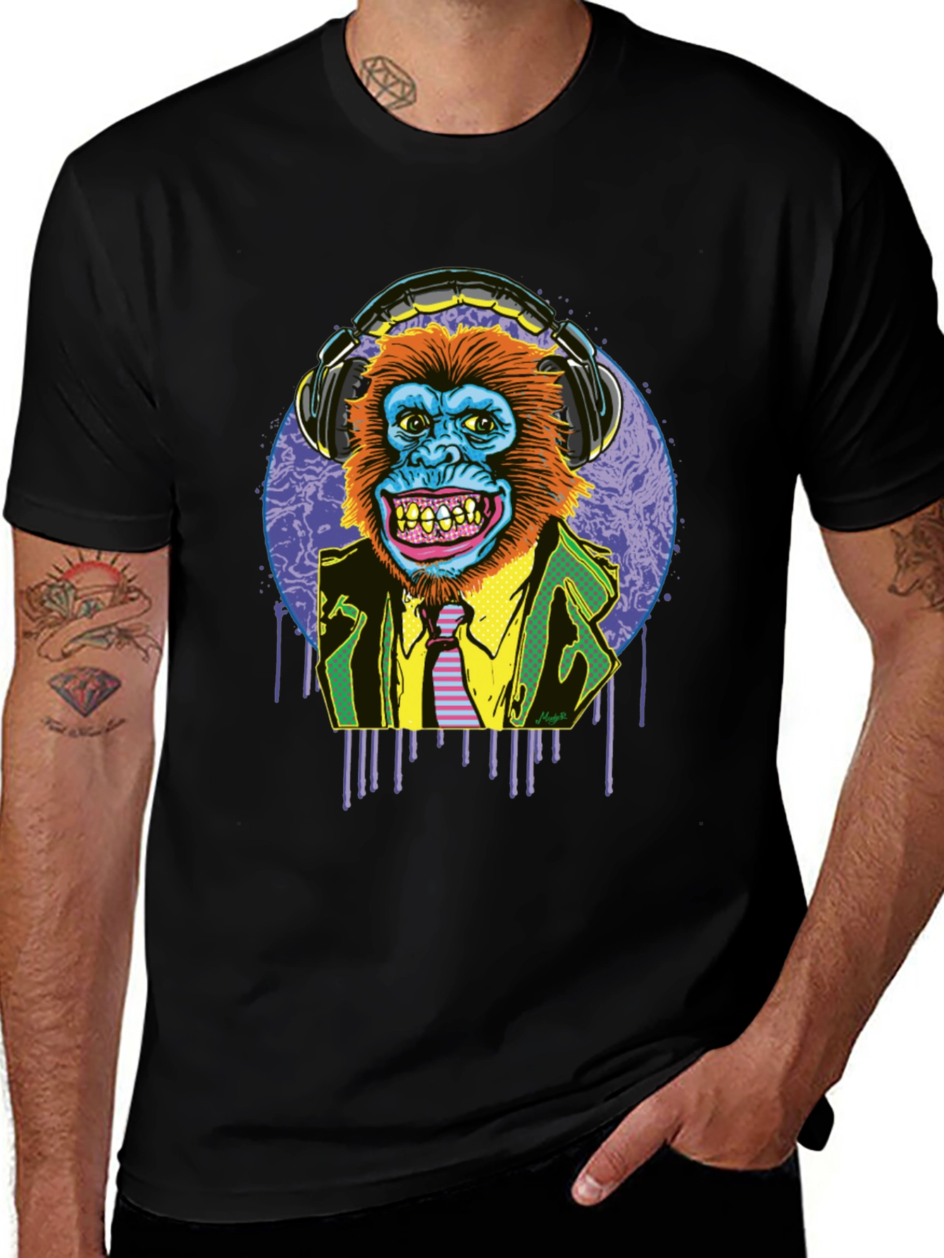 Funky Monkey Graphic T-Shirt - DJ Ape Design