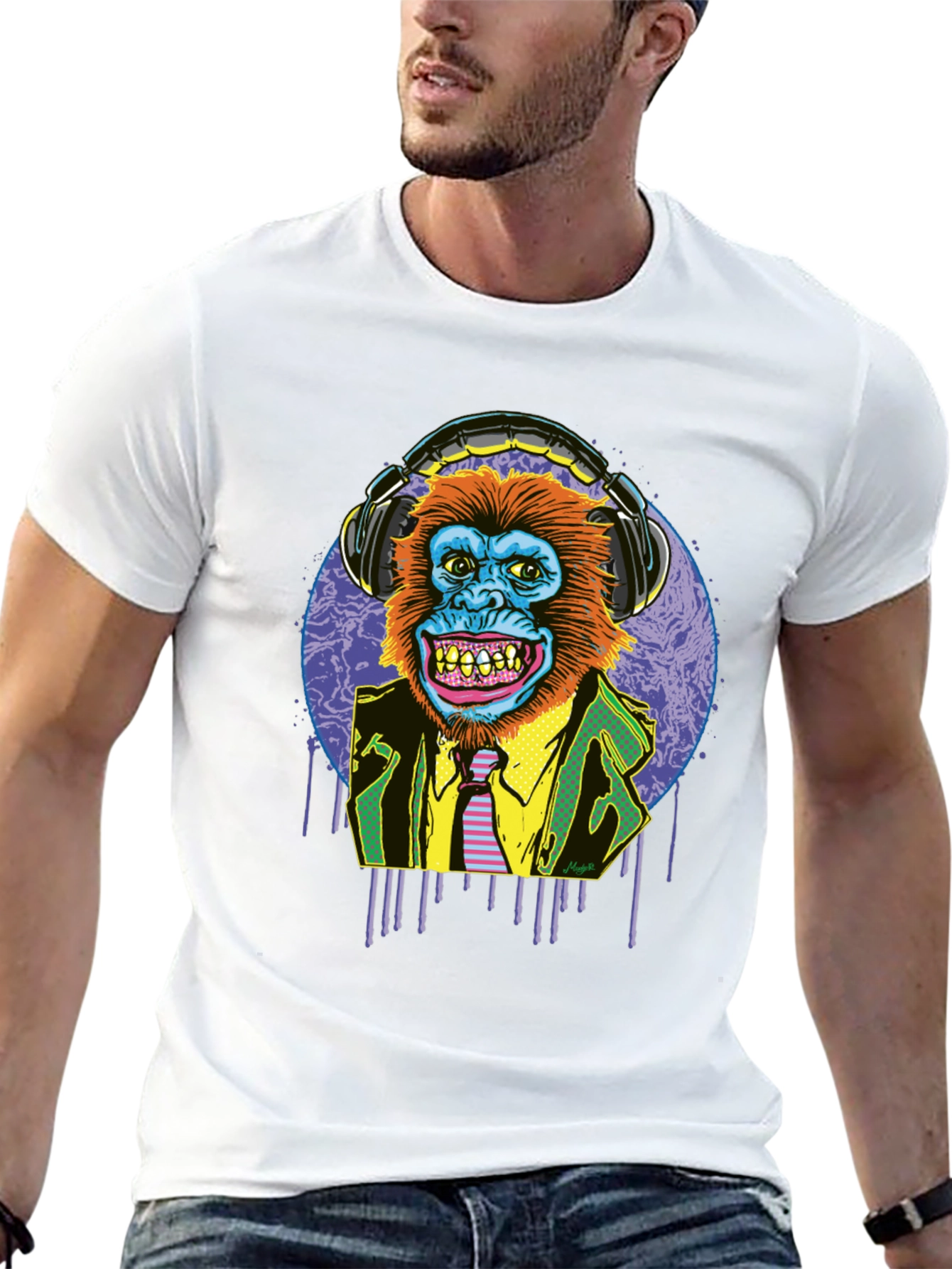 Funky Monkey Graphic T-Shirt - DJ Ape Design