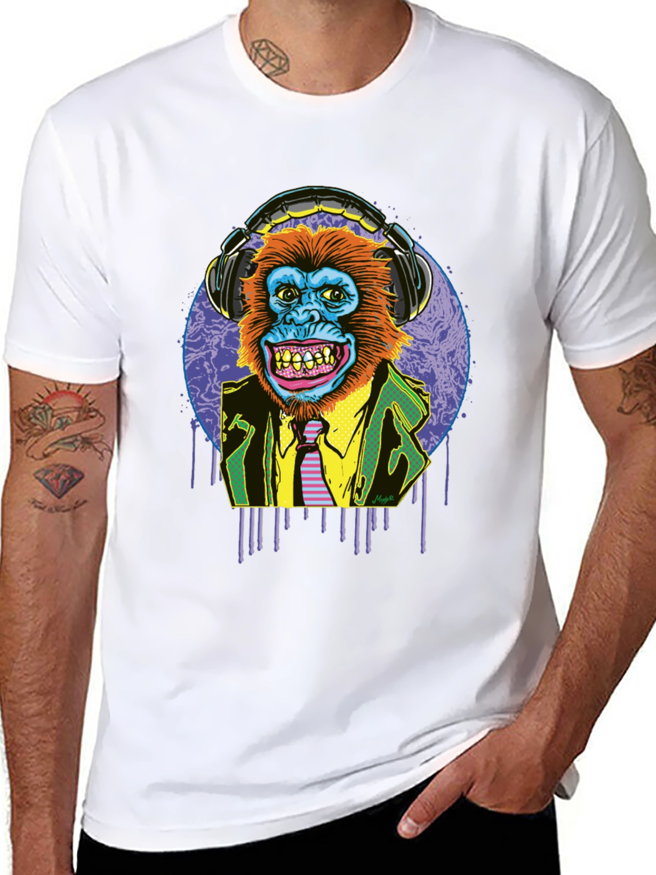 Funky Monkey Graphic T-Shirt - DJ Ape Design