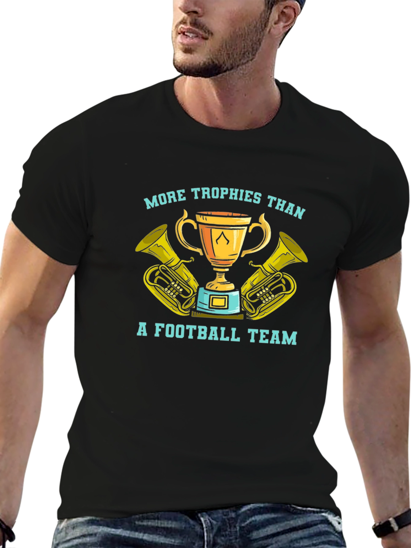 More Trophies Than a Football Team Black T-Shirt