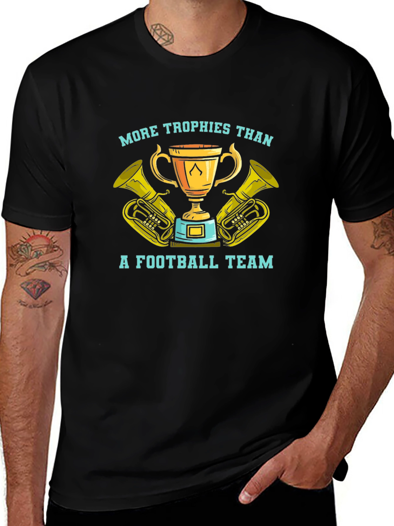 More Trophies Than a Football Team Black T-Shirt