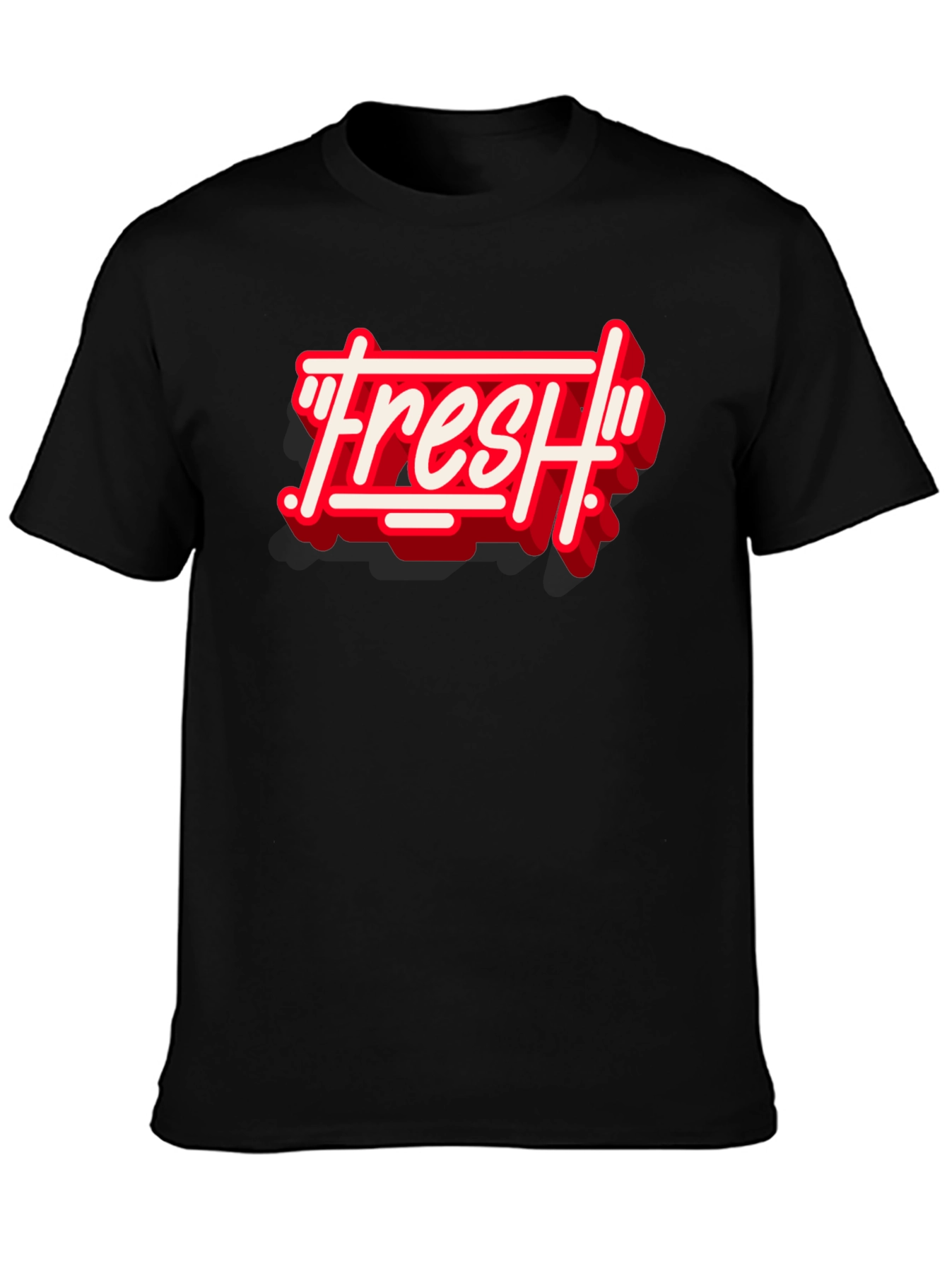 Fresh Graphic Print Crew Neck T-Shirt
