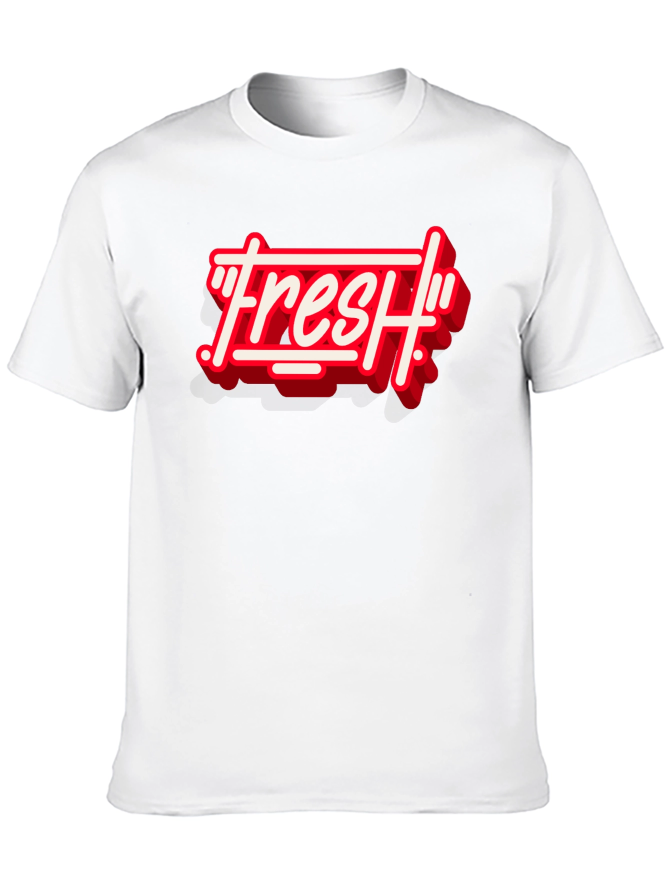 Fresh Graphic Print Crew Neck T-Shirt