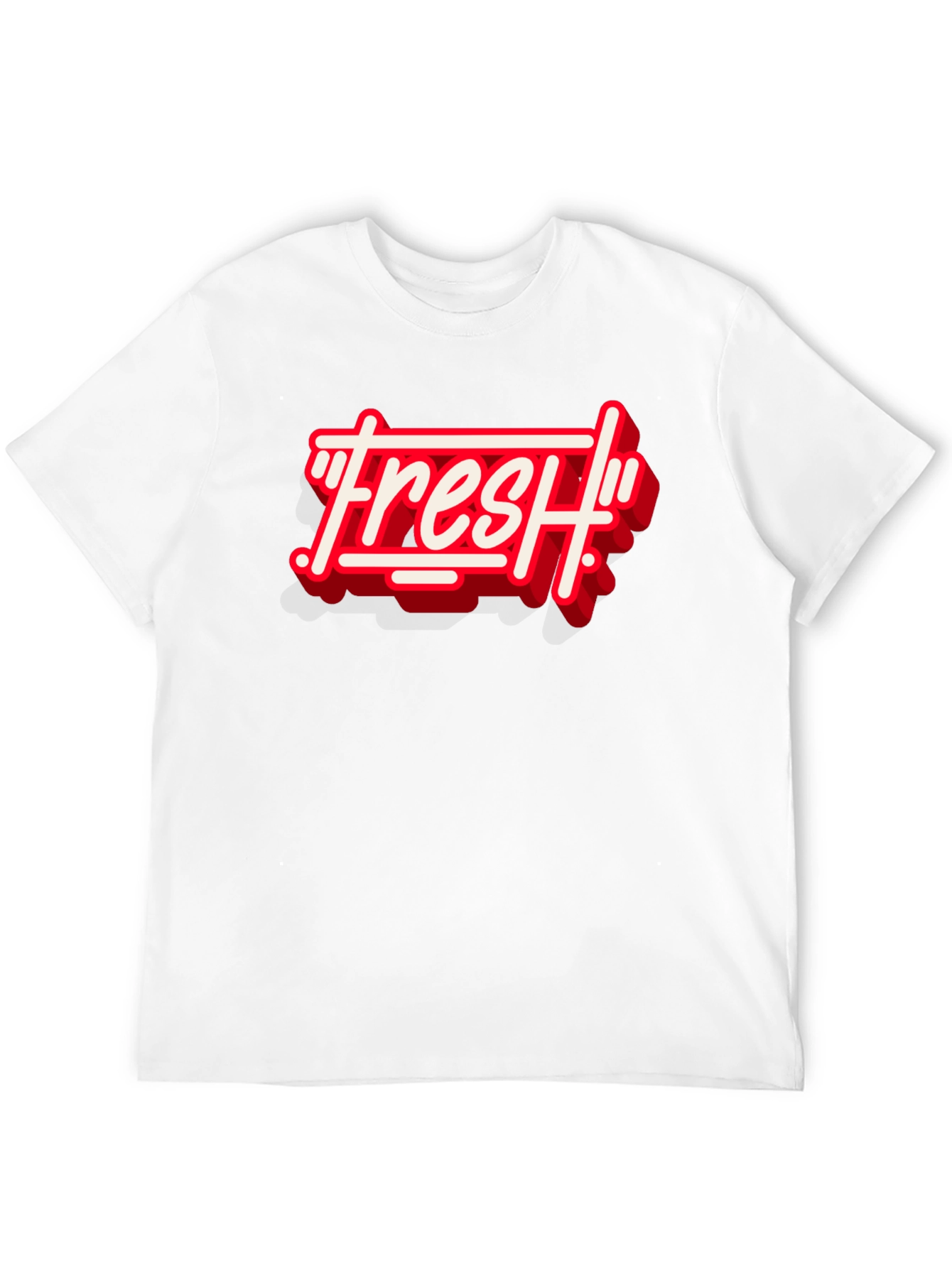 Fresh Graphic Print Crew Neck T-Shirt