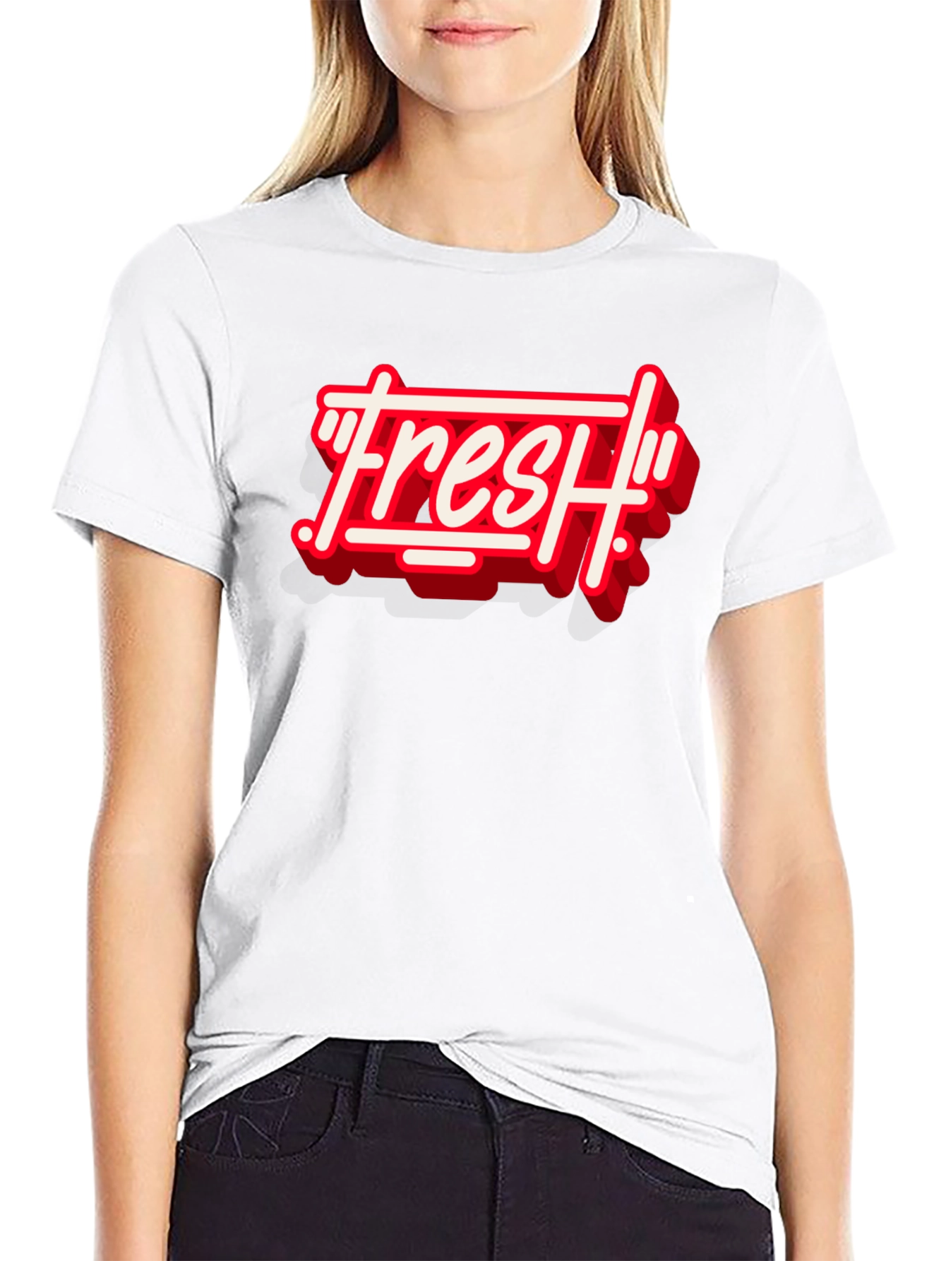 Fresh Graphic Print Crew Neck T-Shirt