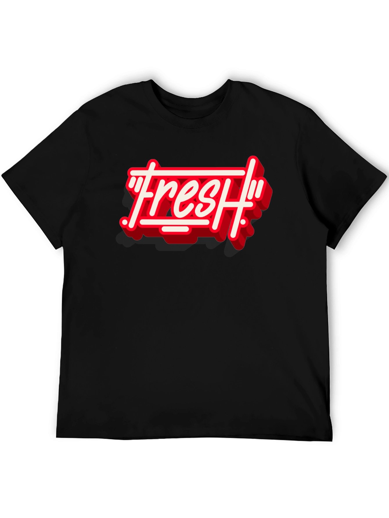 Fresh Graphic Print Crew Neck T-Shirt