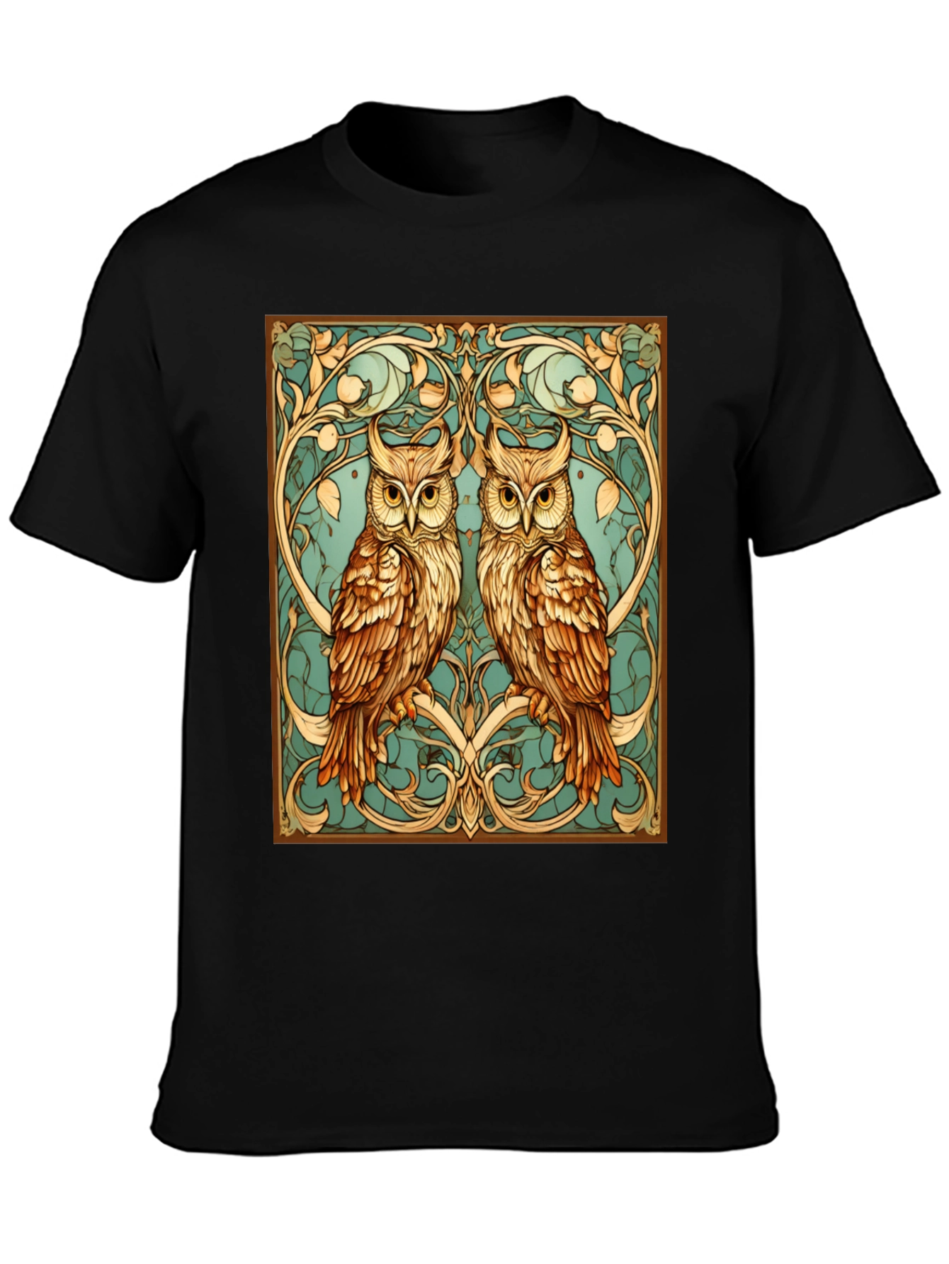 Owl Art Nouveau Graphic Tee
