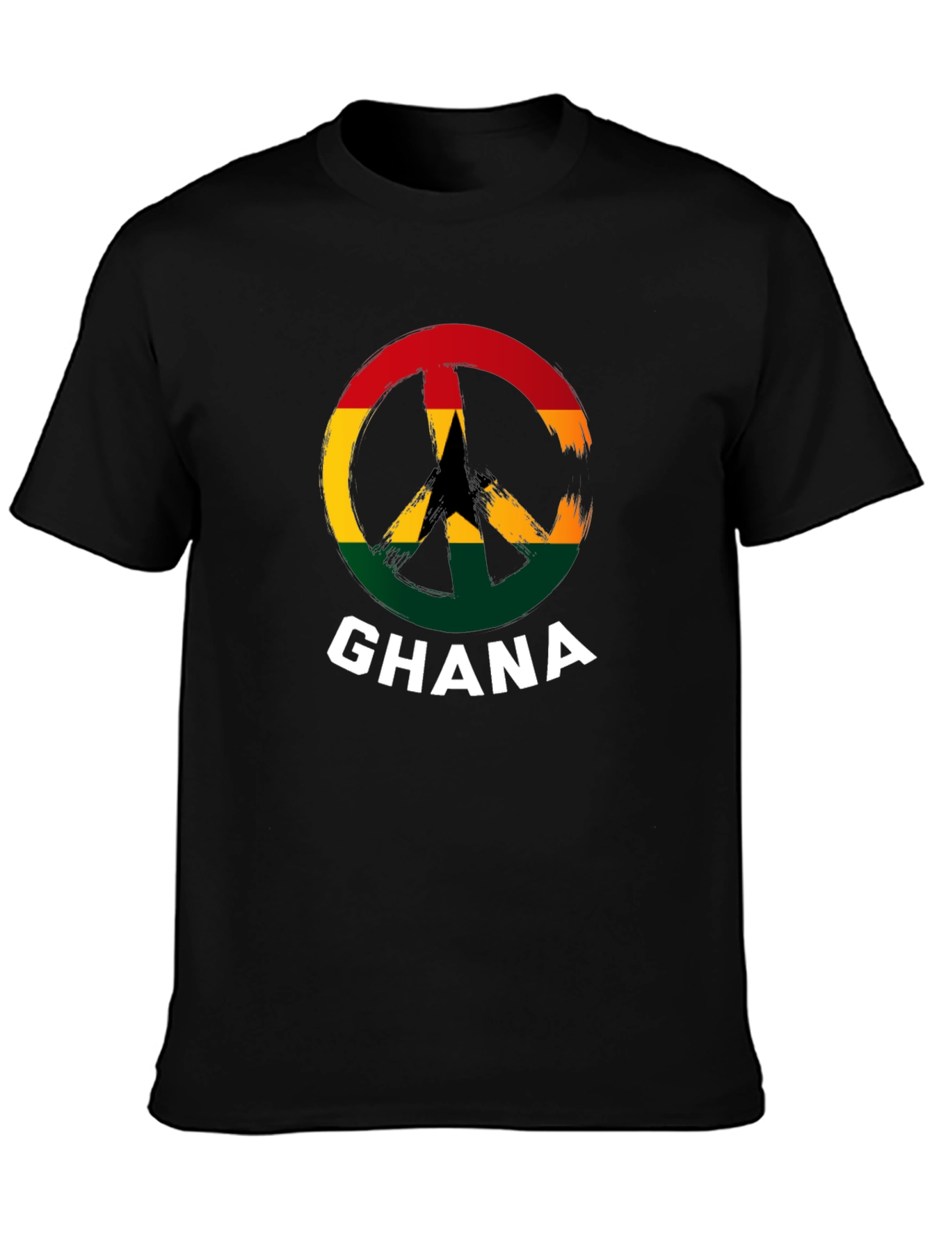 Ghana Peace Sign T-Shirt - Black