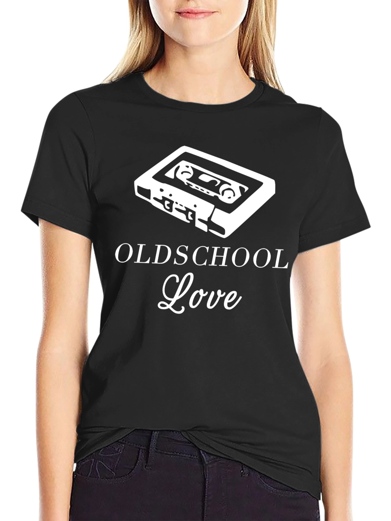 Oldschool Love Cassette Tape Graphic T-Shirt