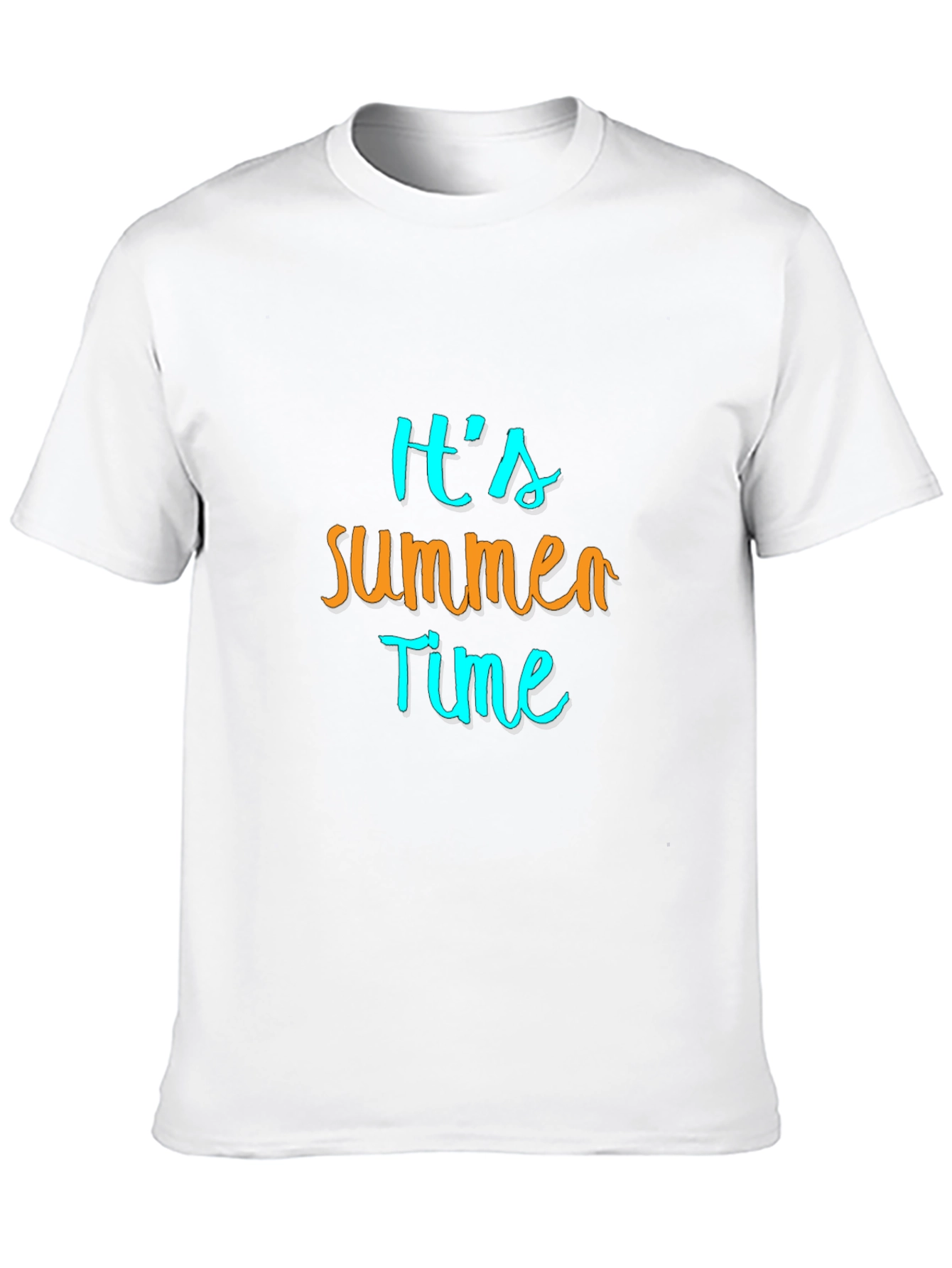 Its Summer Time Mens Black Graphic Tee