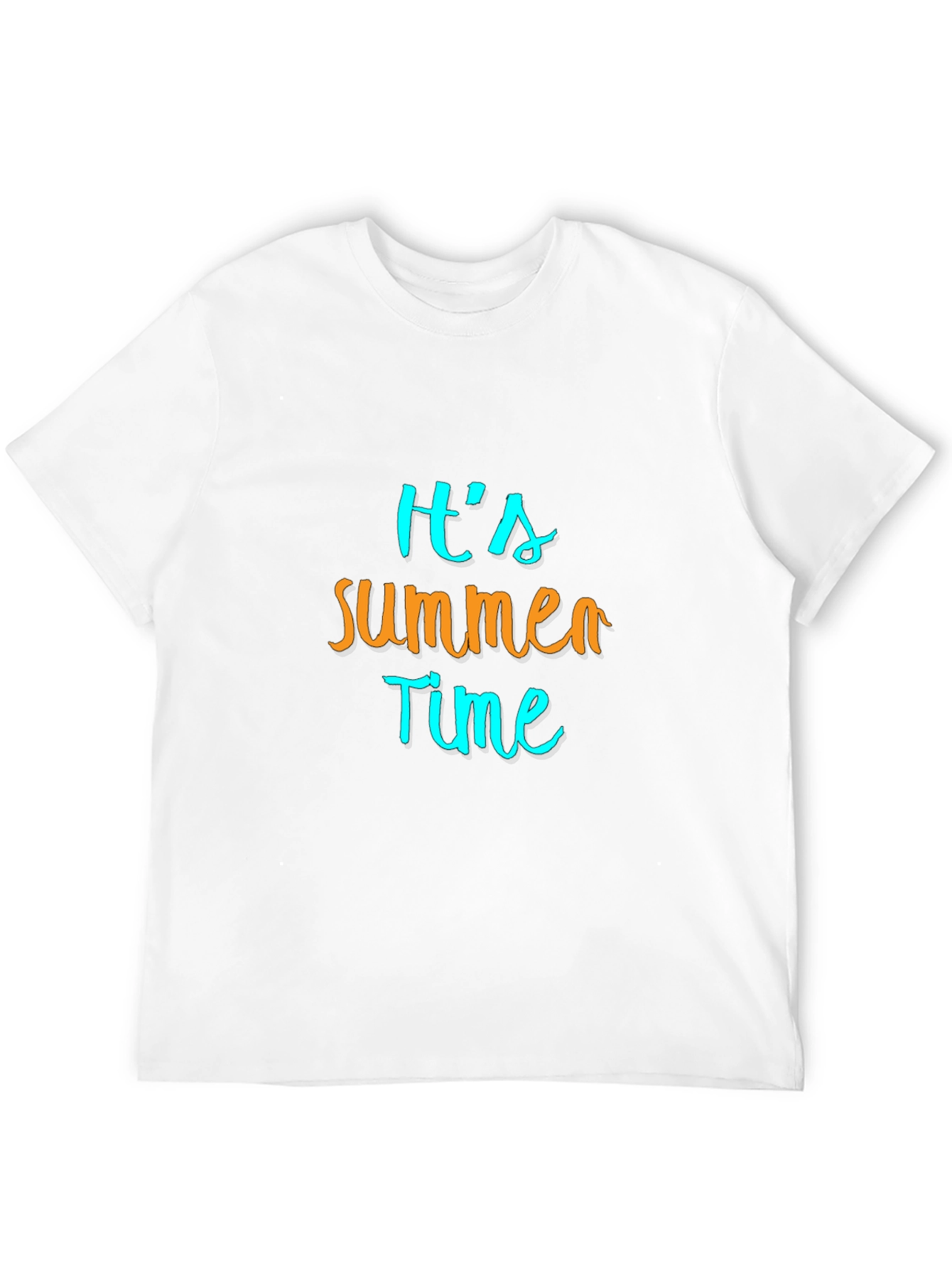 Its Summer Time Mens Black Graphic Tee