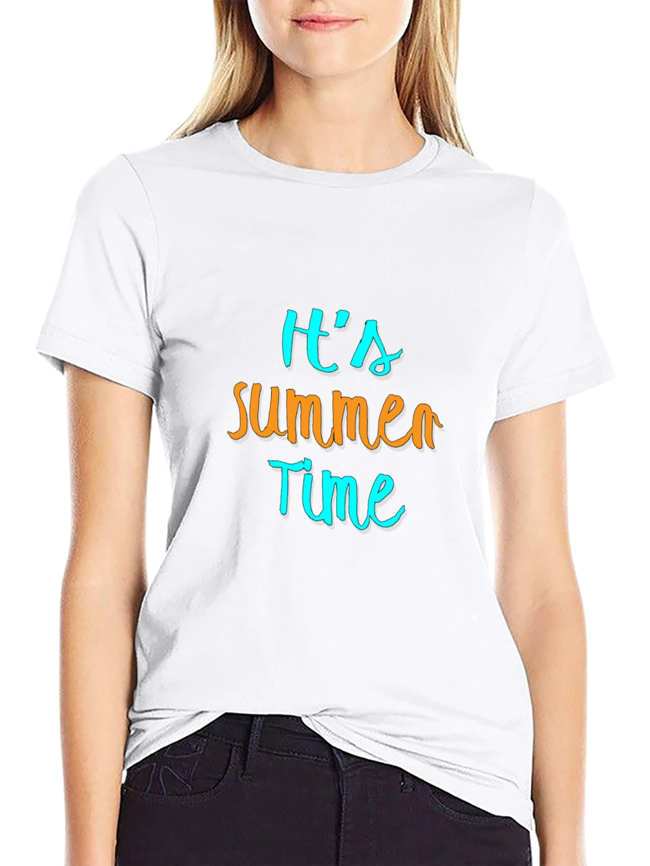 Its Summer Time Mens Black Graphic Tee