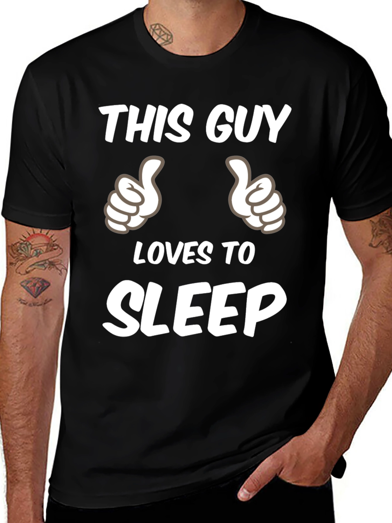 This Guy Loves to Sleep Mens T-Shirt