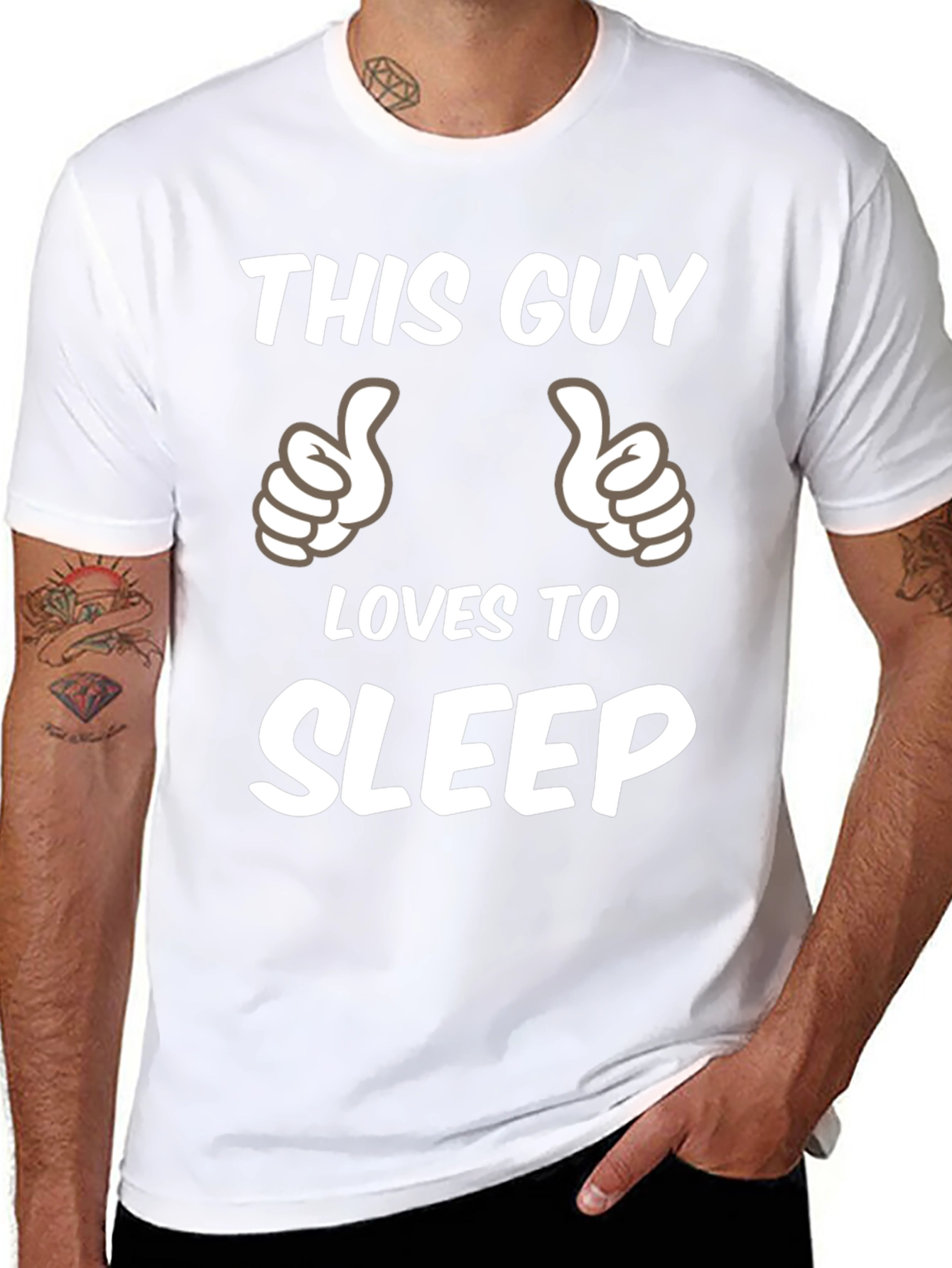 This Guy Loves to Sleep Mens T-Shirt