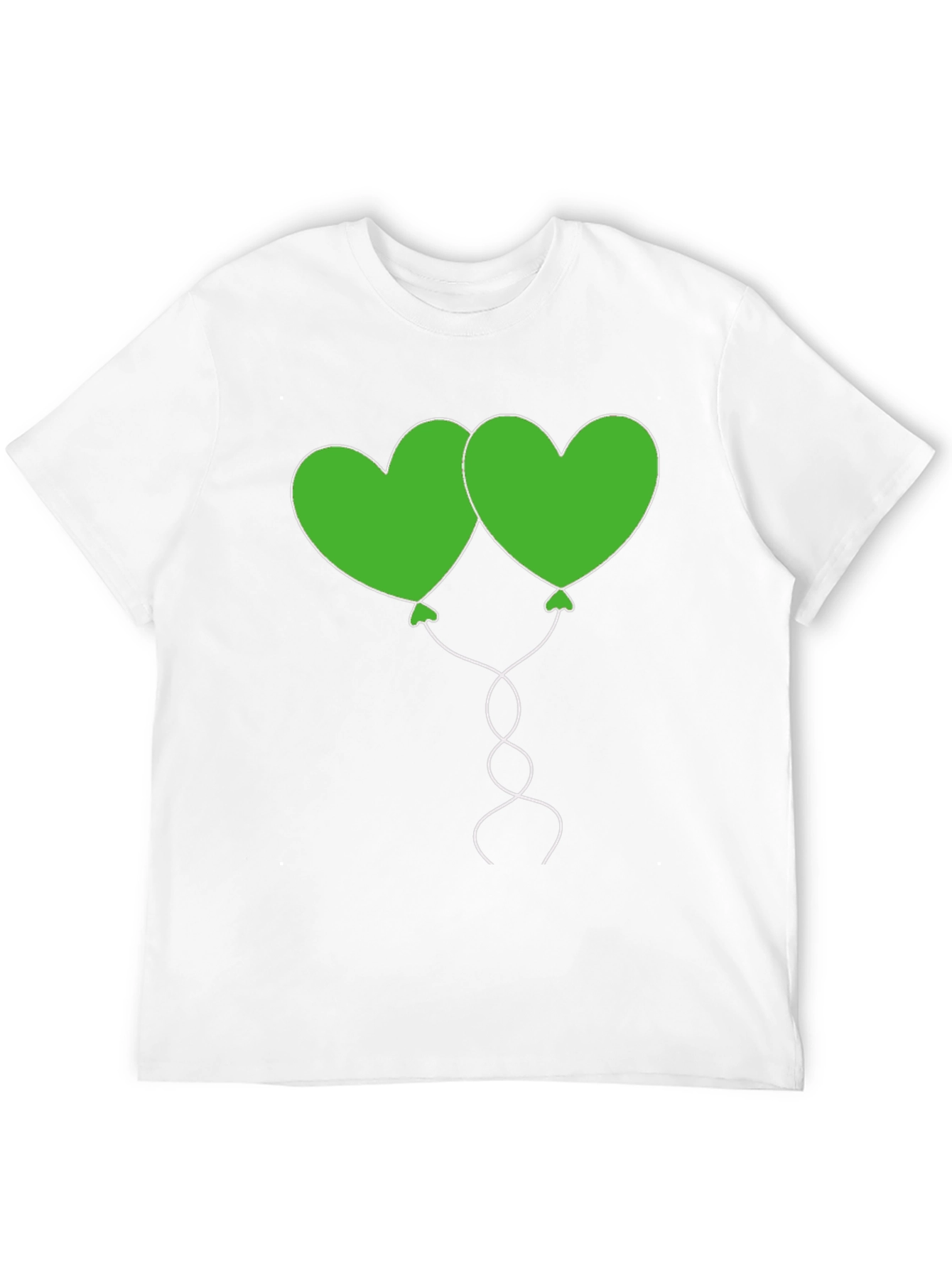 Heart Balloon Graphic Tee - Black Casual Shirt