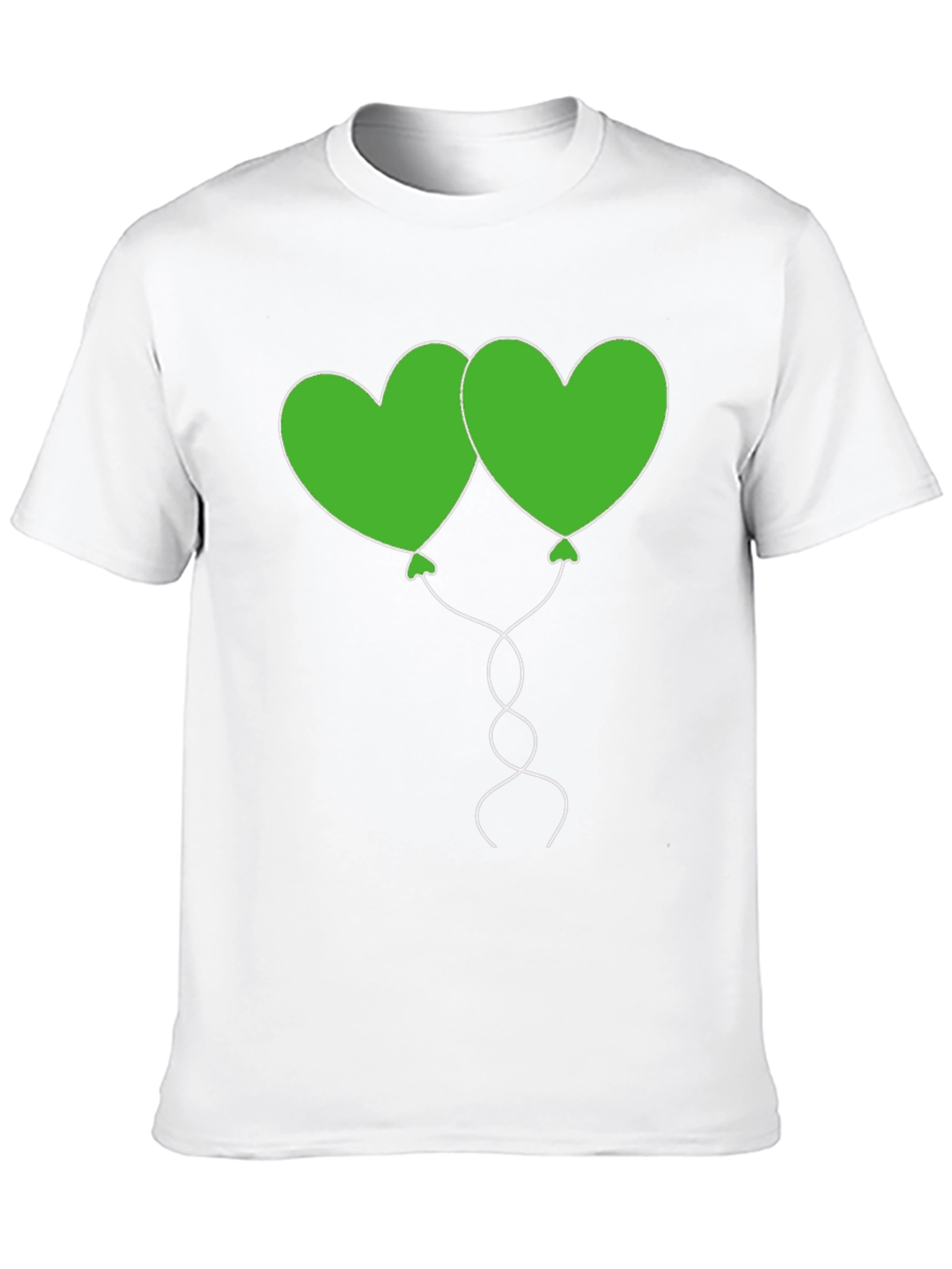 Heart Balloon Graphic Tee - Black Casual Shirt
