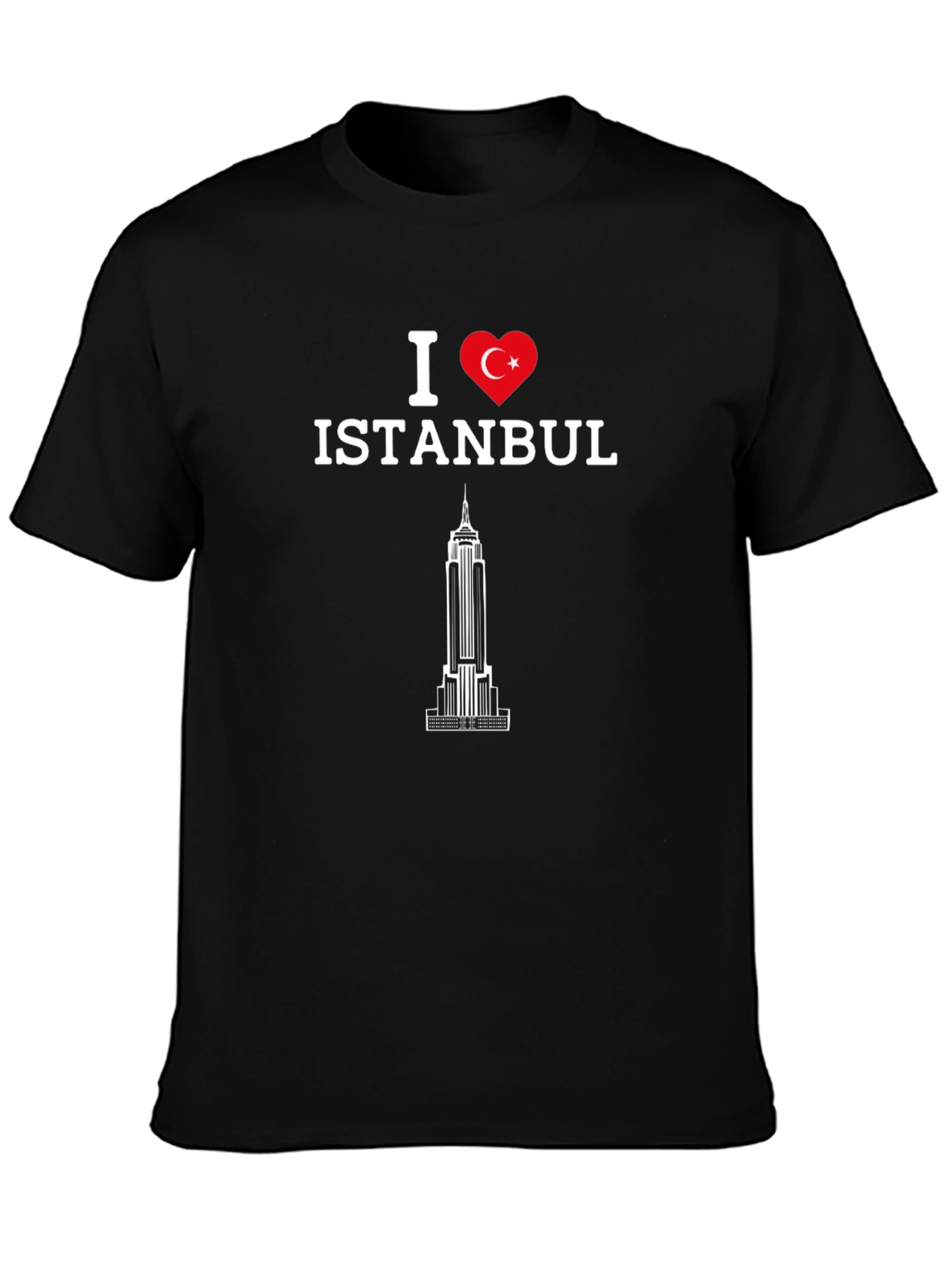 I Love Istanbul Black Graphic Tee