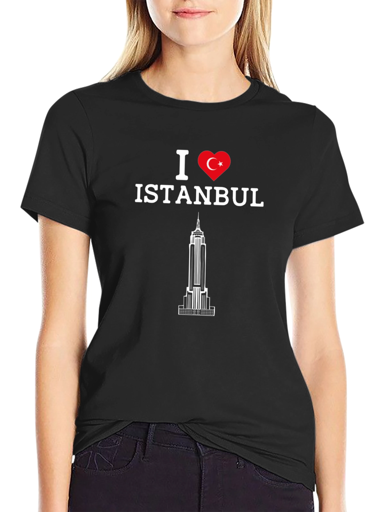 I Love Istanbul Black Graphic Tee