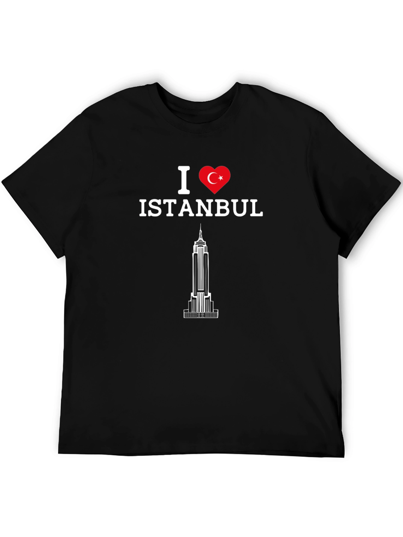 I Love Istanbul Black Graphic Tee