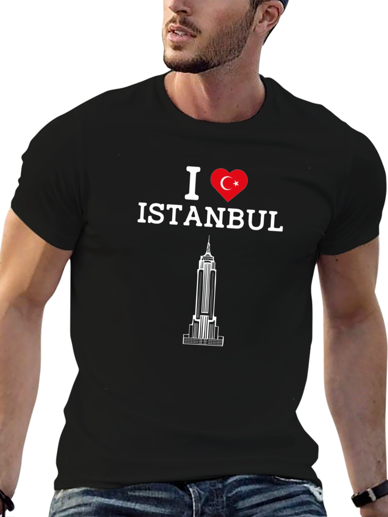 I Love Istanbul Black Graphic Tee