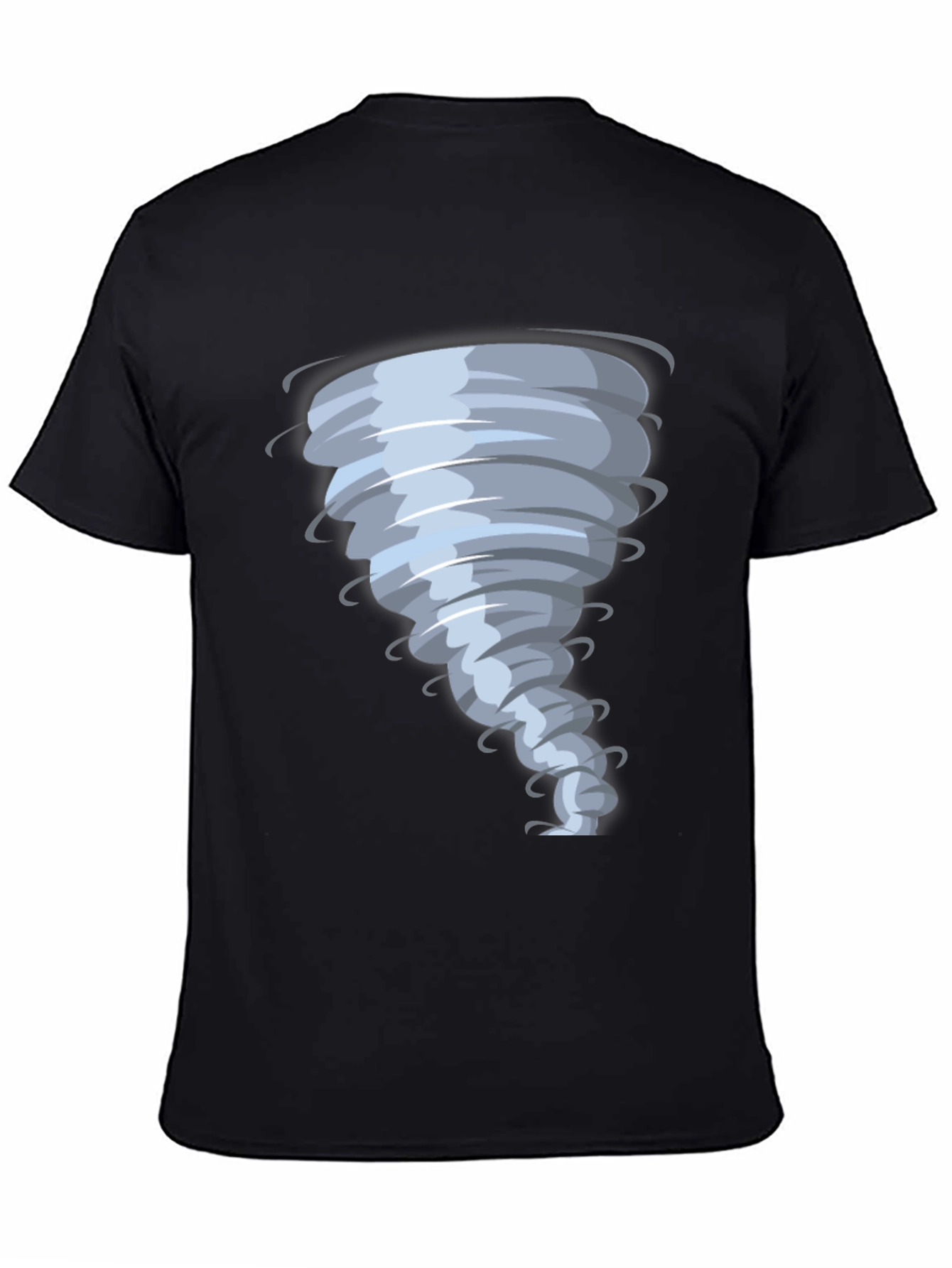 Tornado Graphic Print Black T-Shirt