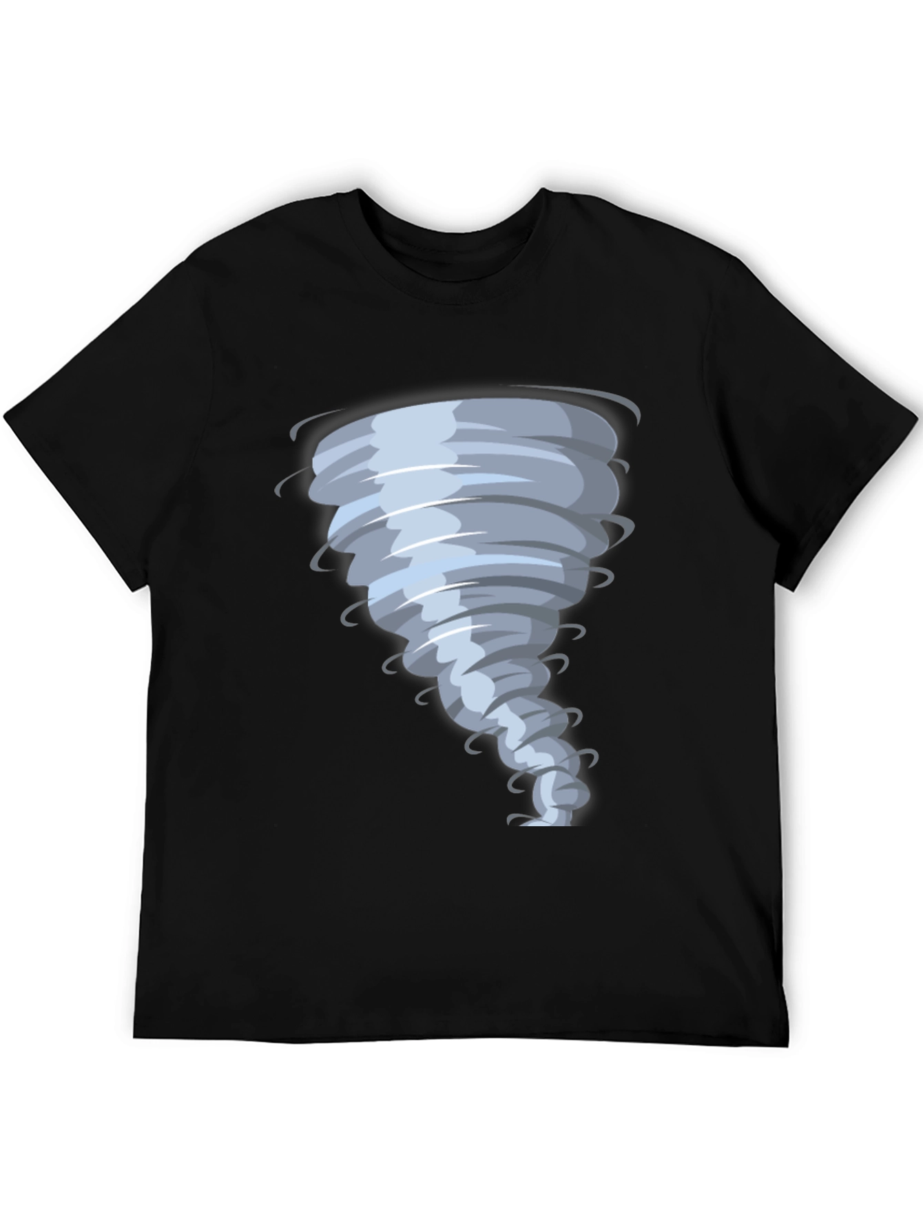 Tornado Graphic Print Black T-Shirt
