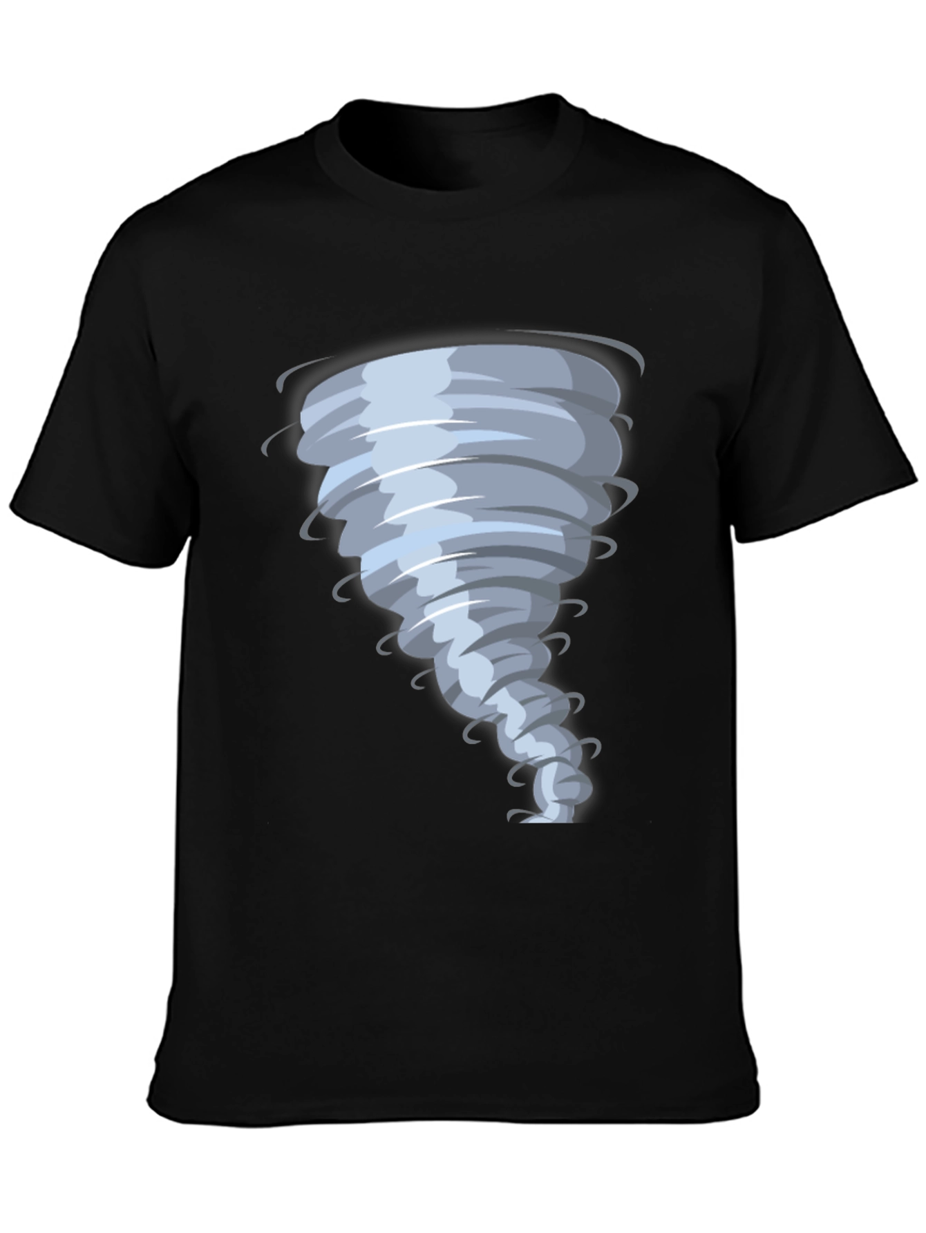 Tornado Graphic Print Black T-Shirt