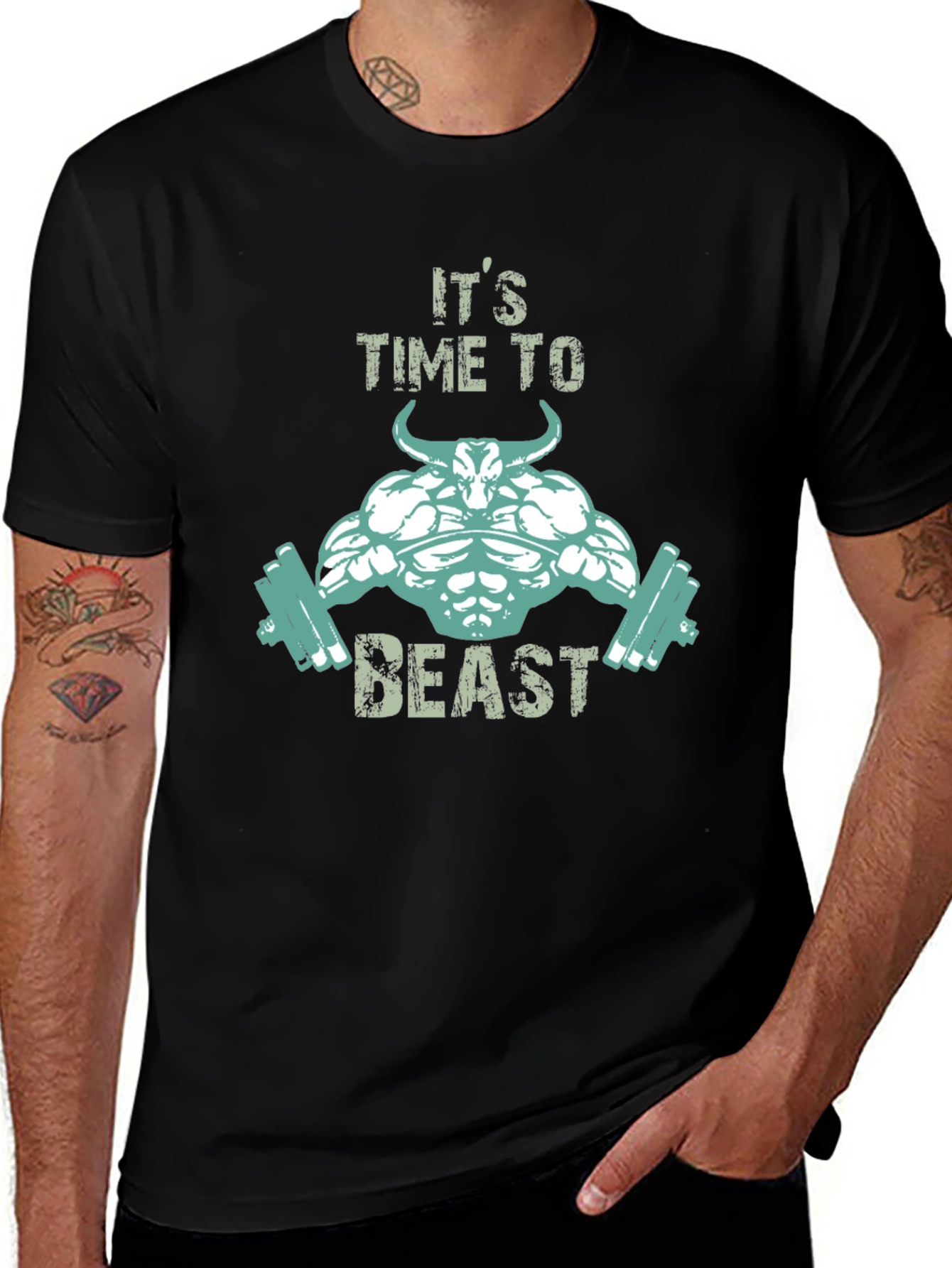 Its Time To Beast T-Shirt - Gym Motivation Tee