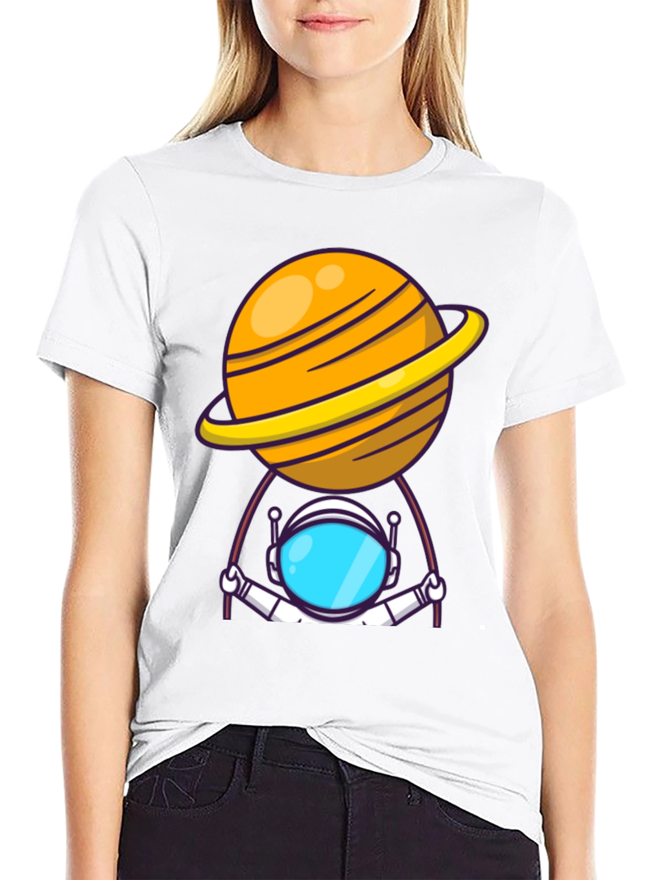 Astronaut Planet T-Shirt - Outer Space Graphic Tee