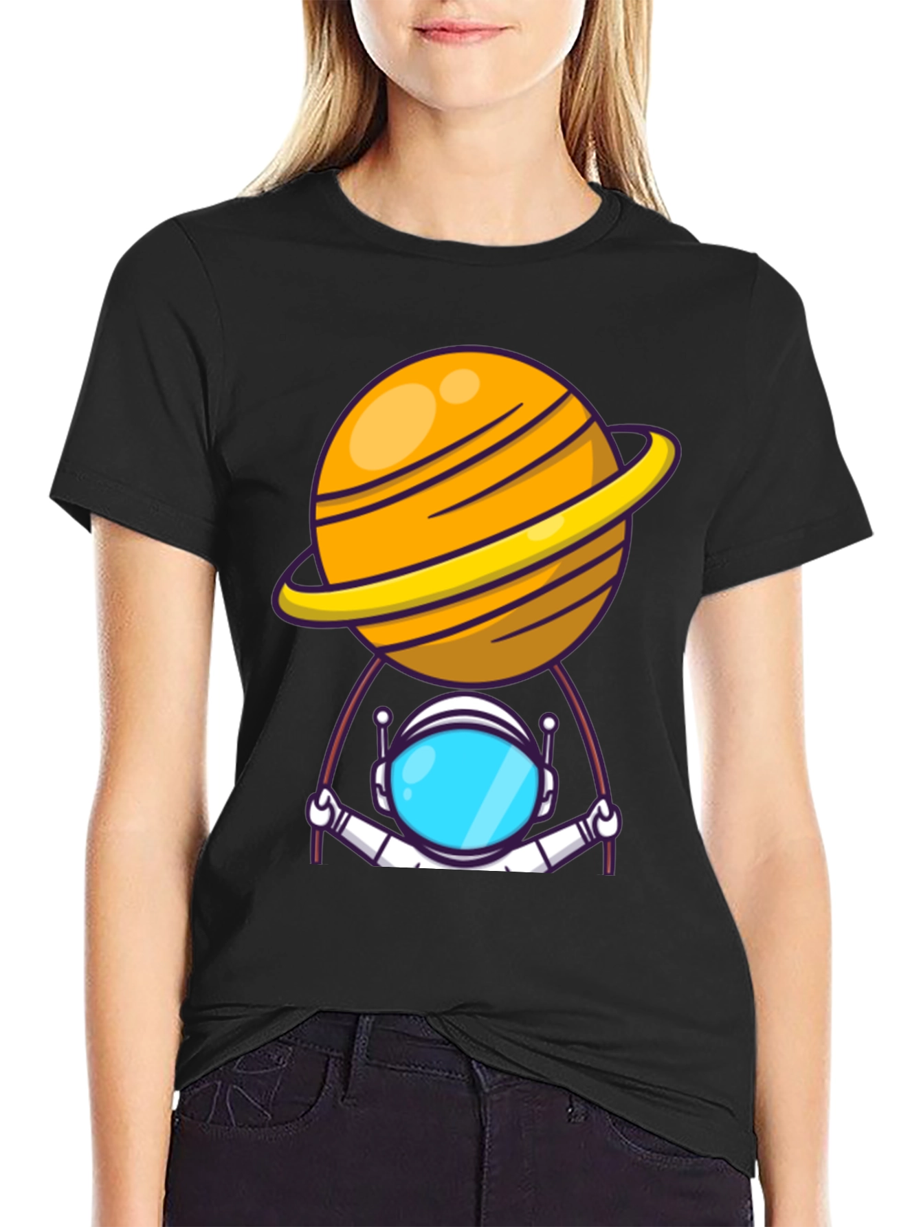 Astronaut Planet T-Shirt - Outer Space Graphic Tee