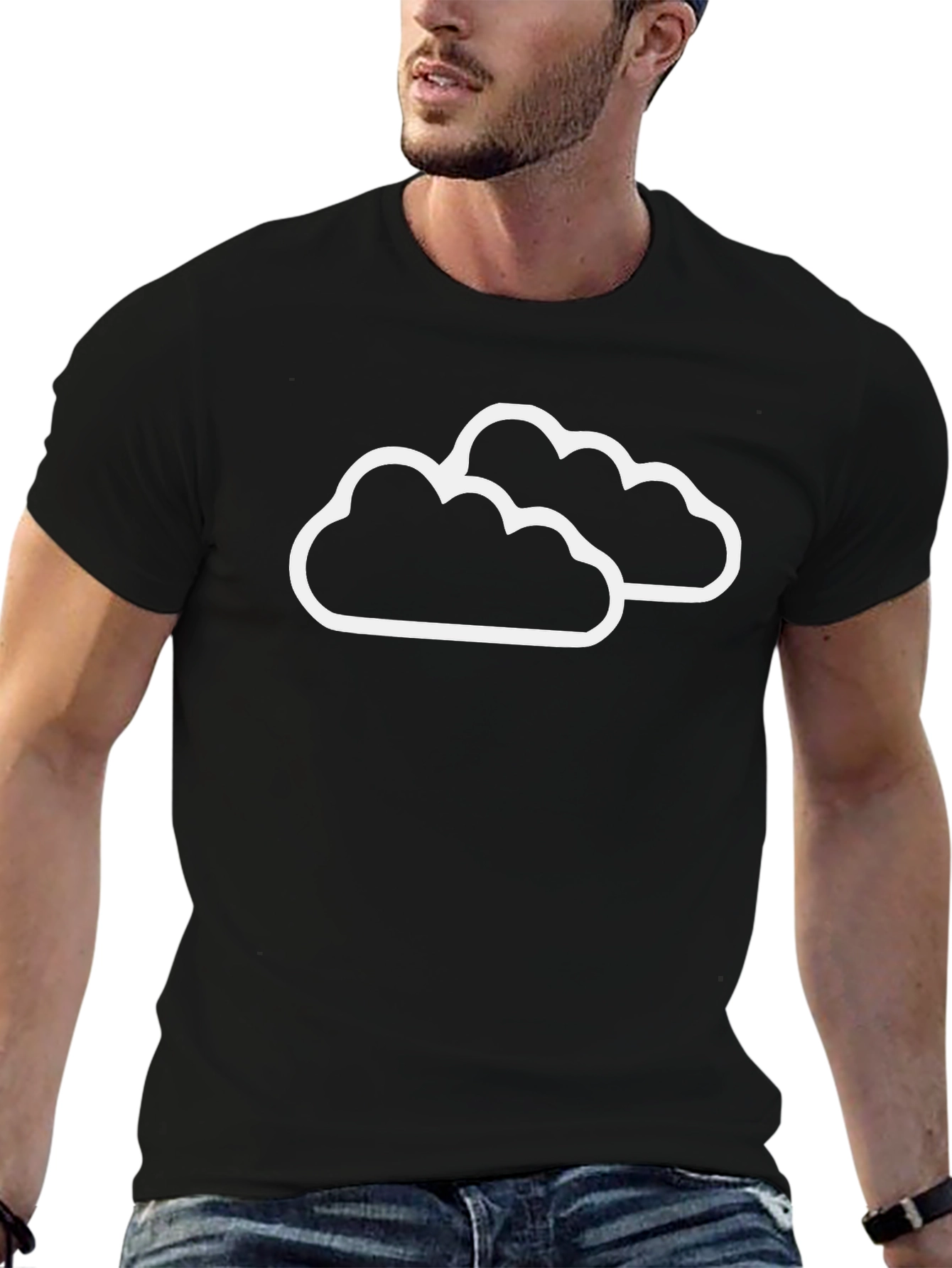 Cloud Graphic Black T-Shirt