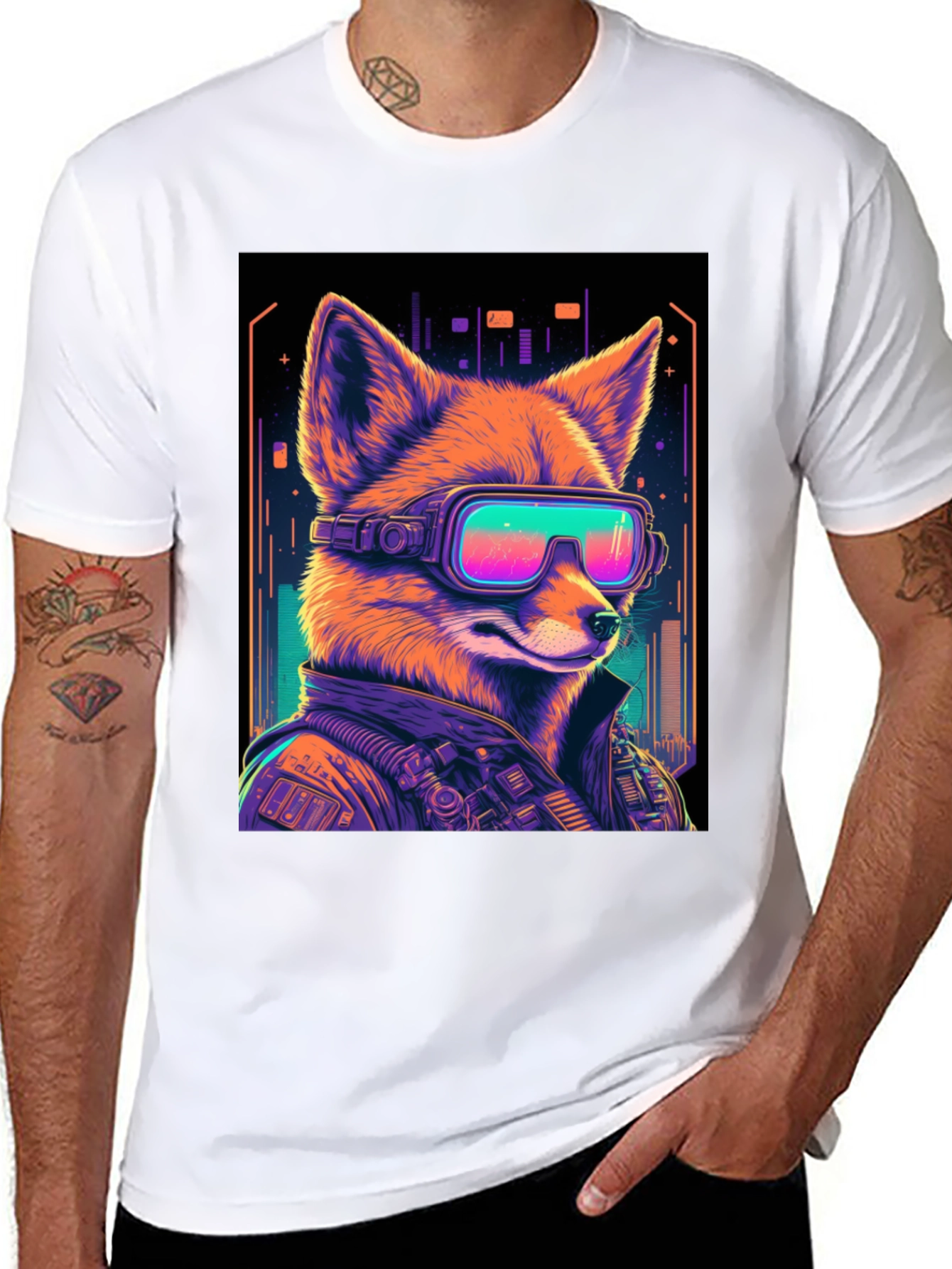 Cyberpunk Fox T-Shirt