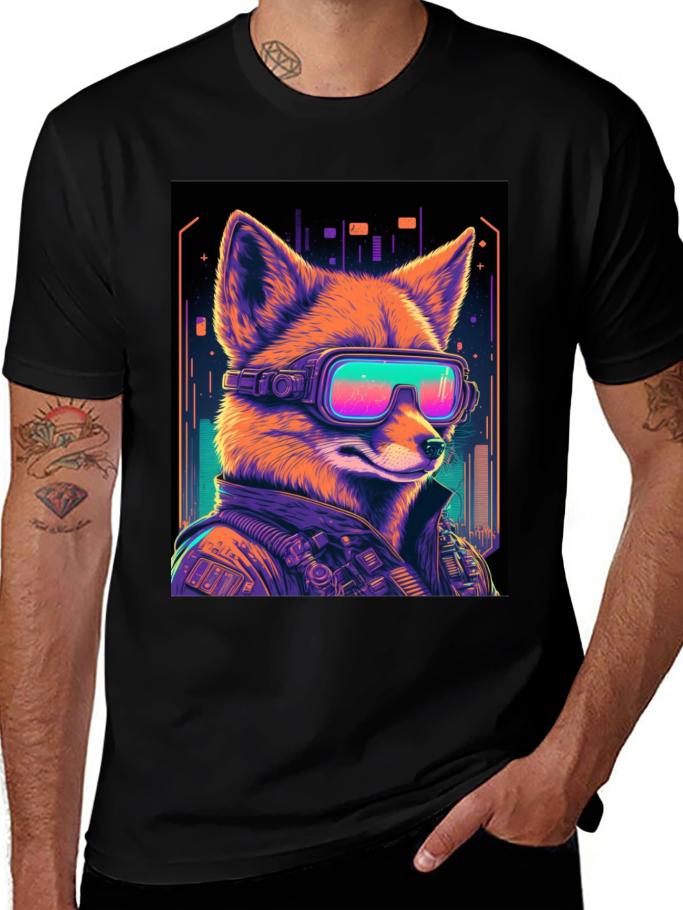 Cyberpunk Fox T-Shirt